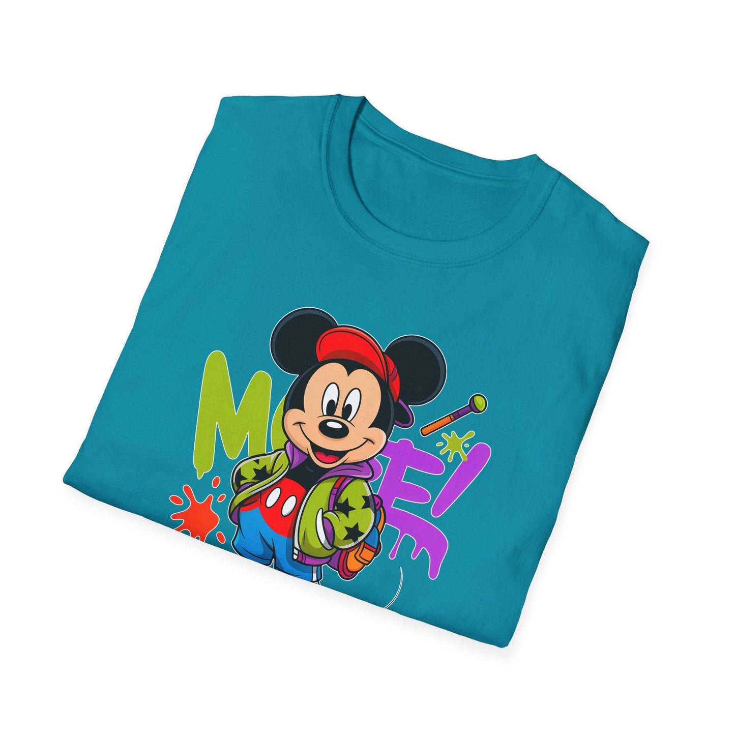 Unisex Cartoon T Shirt with Animation Design Funny Animals Tee Gildan Softstyle 64000