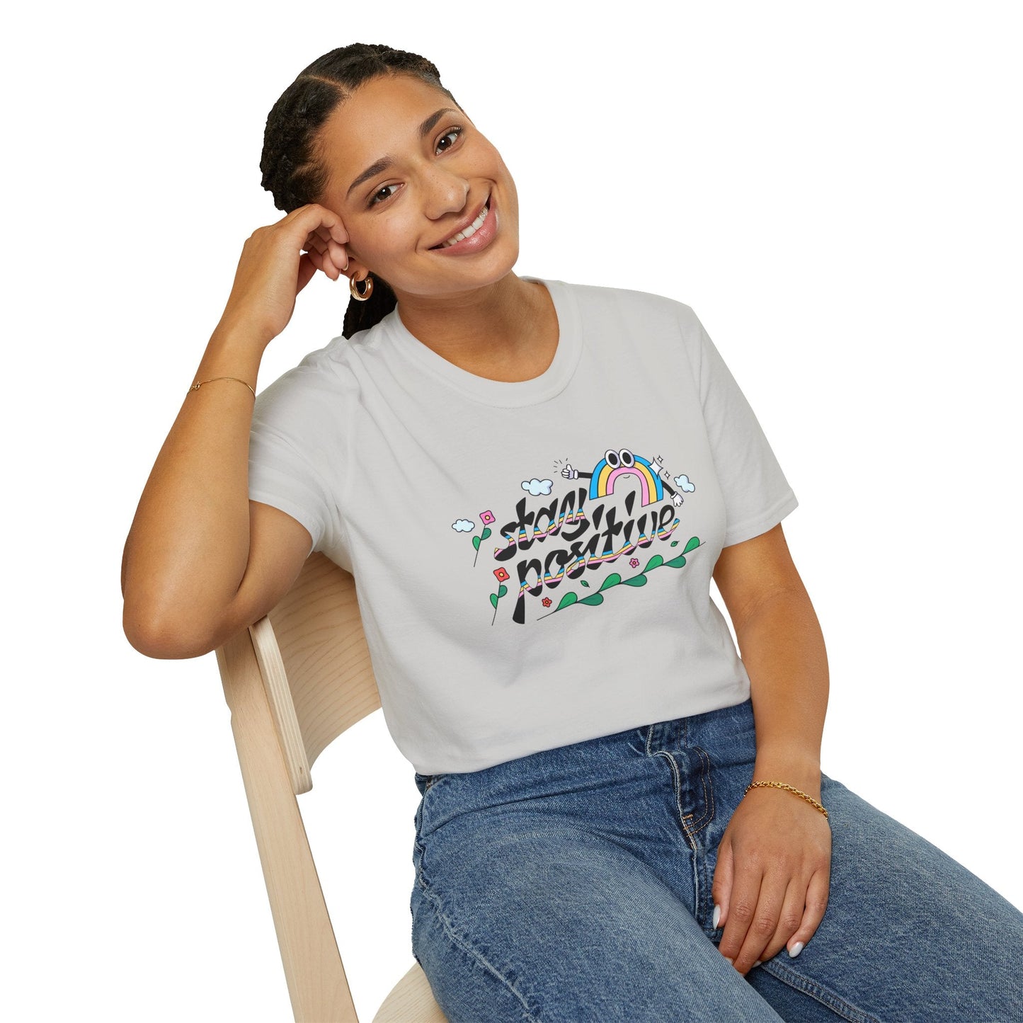 Positive Slogan T Shirts Unisex Softstyle Tee With Positive Words And Good Quotes Gildan 64000