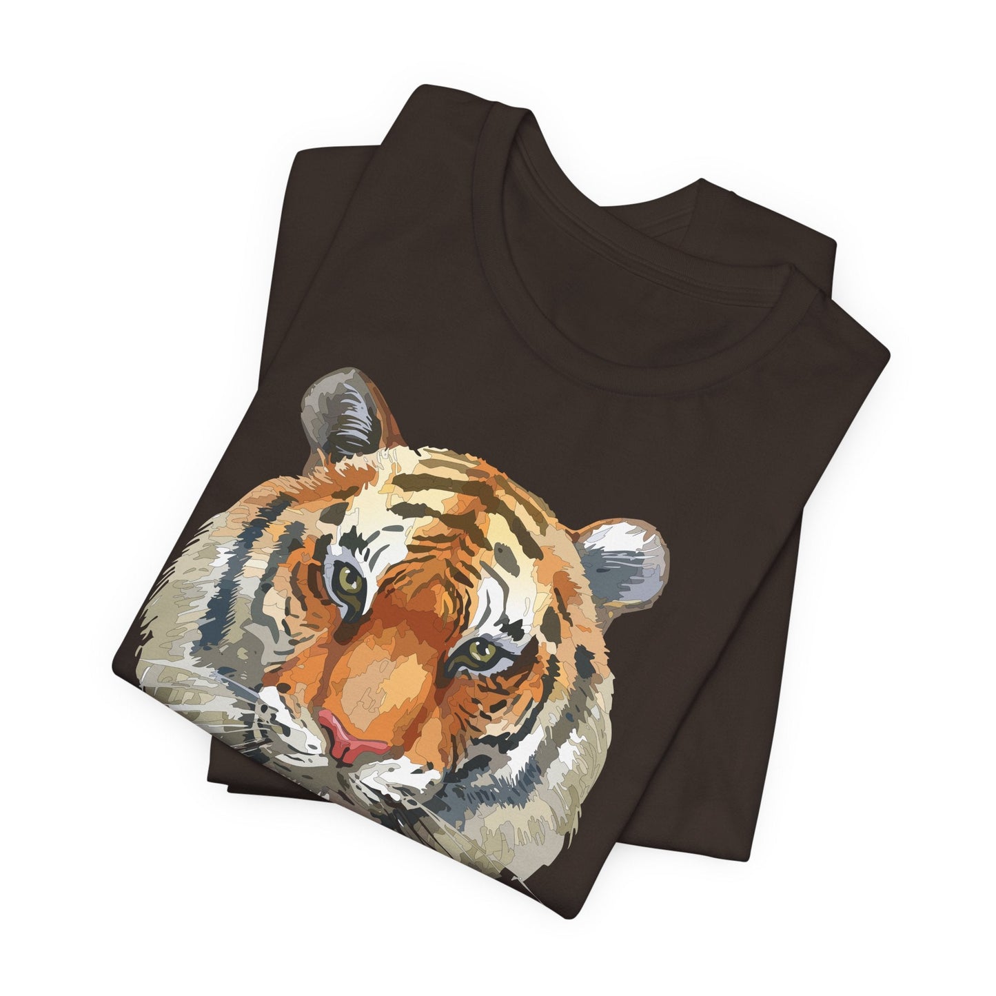 Wild Tiger Face Graphic T-Shirt Unisex Cotton Animal Design Wildlife Tee 1