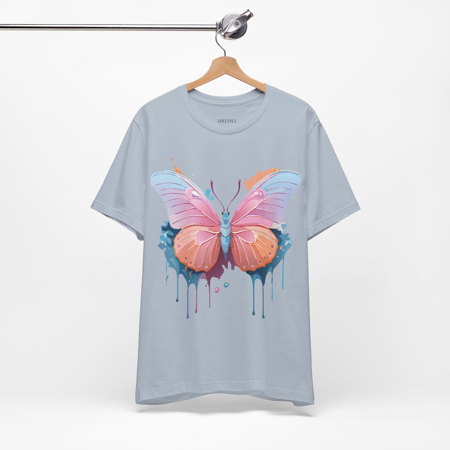 Butterfly Graphic Tee Unisex Short Sleeve Adelpha Vintage Art Shirt