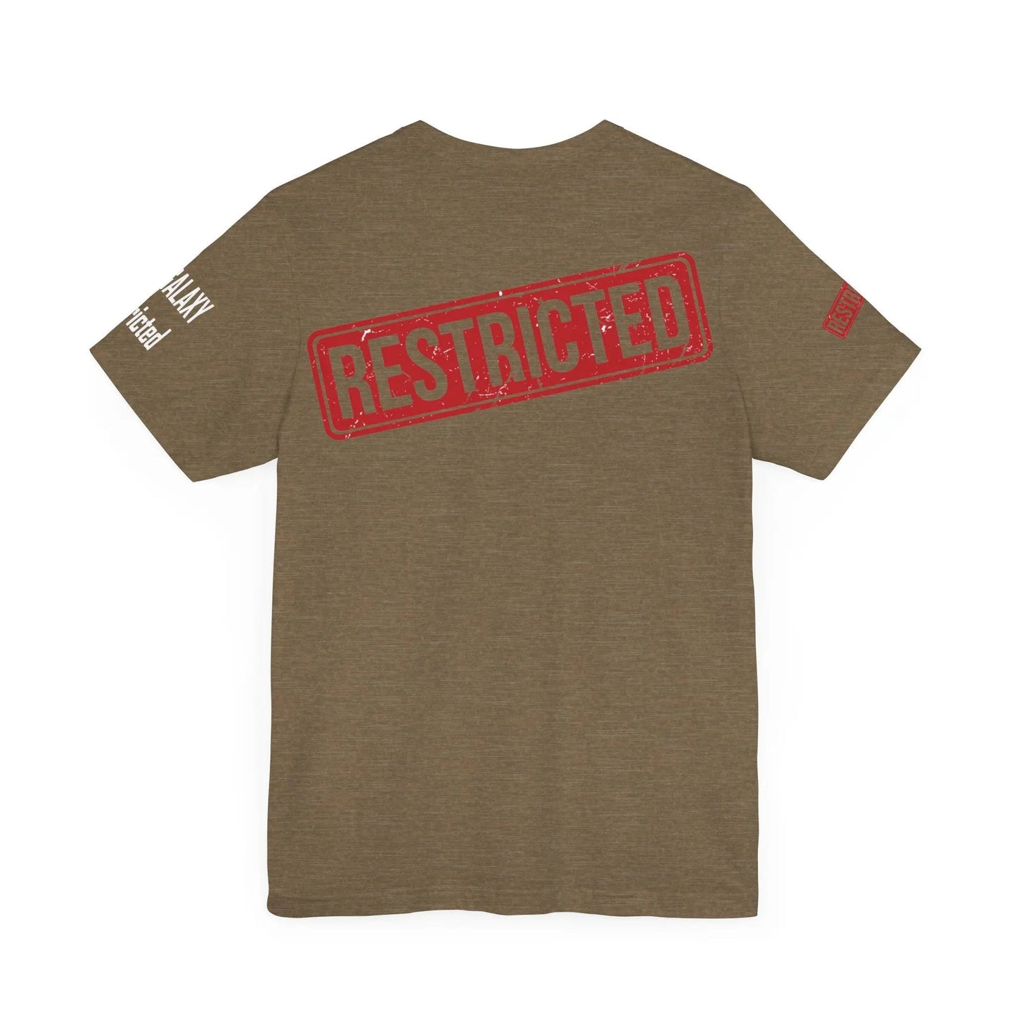 Bad Galaxy Tee Shirt With Red Stamp Made To Order Lightweight 100 Percent Cotton Free Shipping