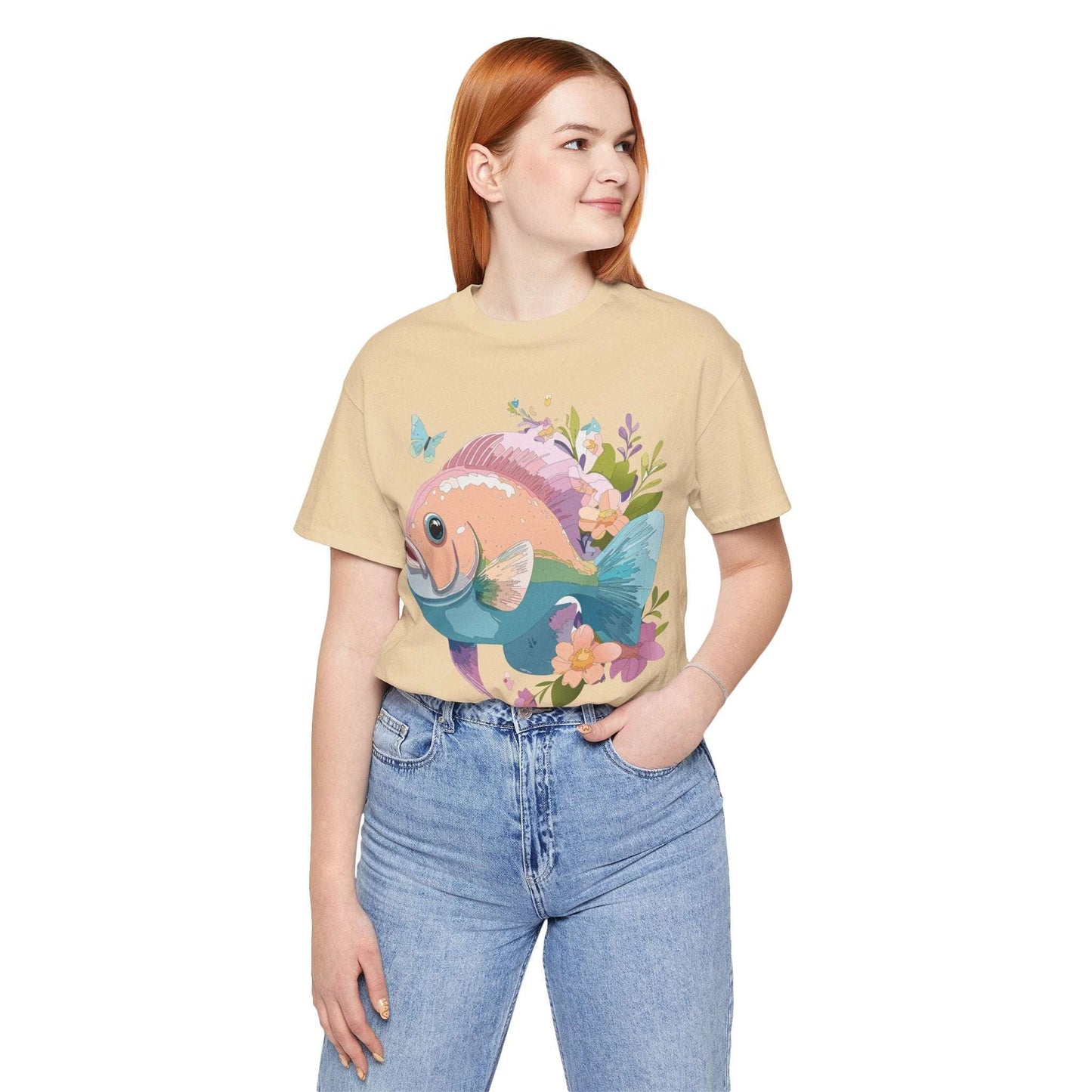 Fish Graphic Unisex 100 Cotton Vintage Artwork Tee 1