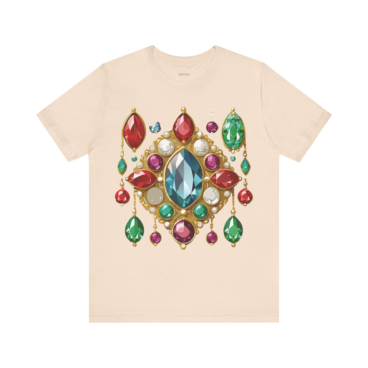 Jewelry Graphic Unisex Cotton Bella+Canvas Tee with Art Design n129