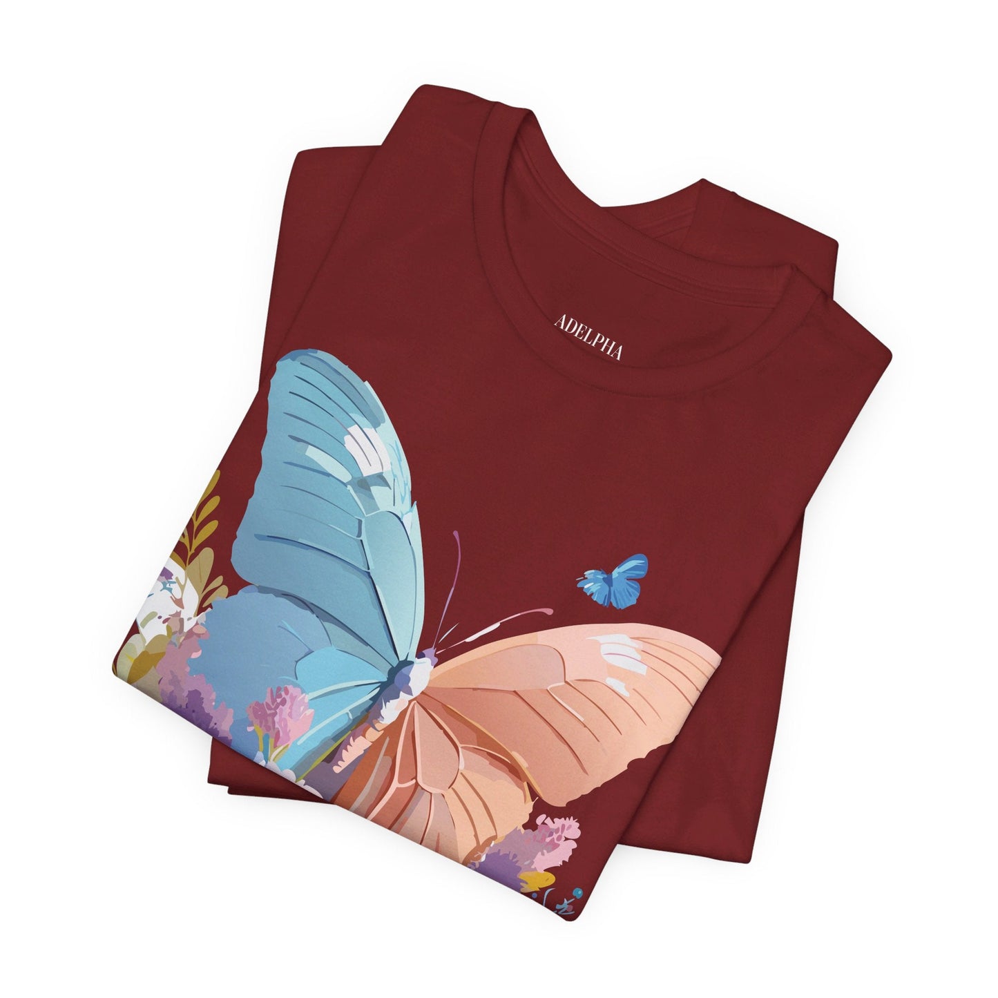 Butterfly Graphic Tee Adelpha Unisex Short Sleeve Art Design