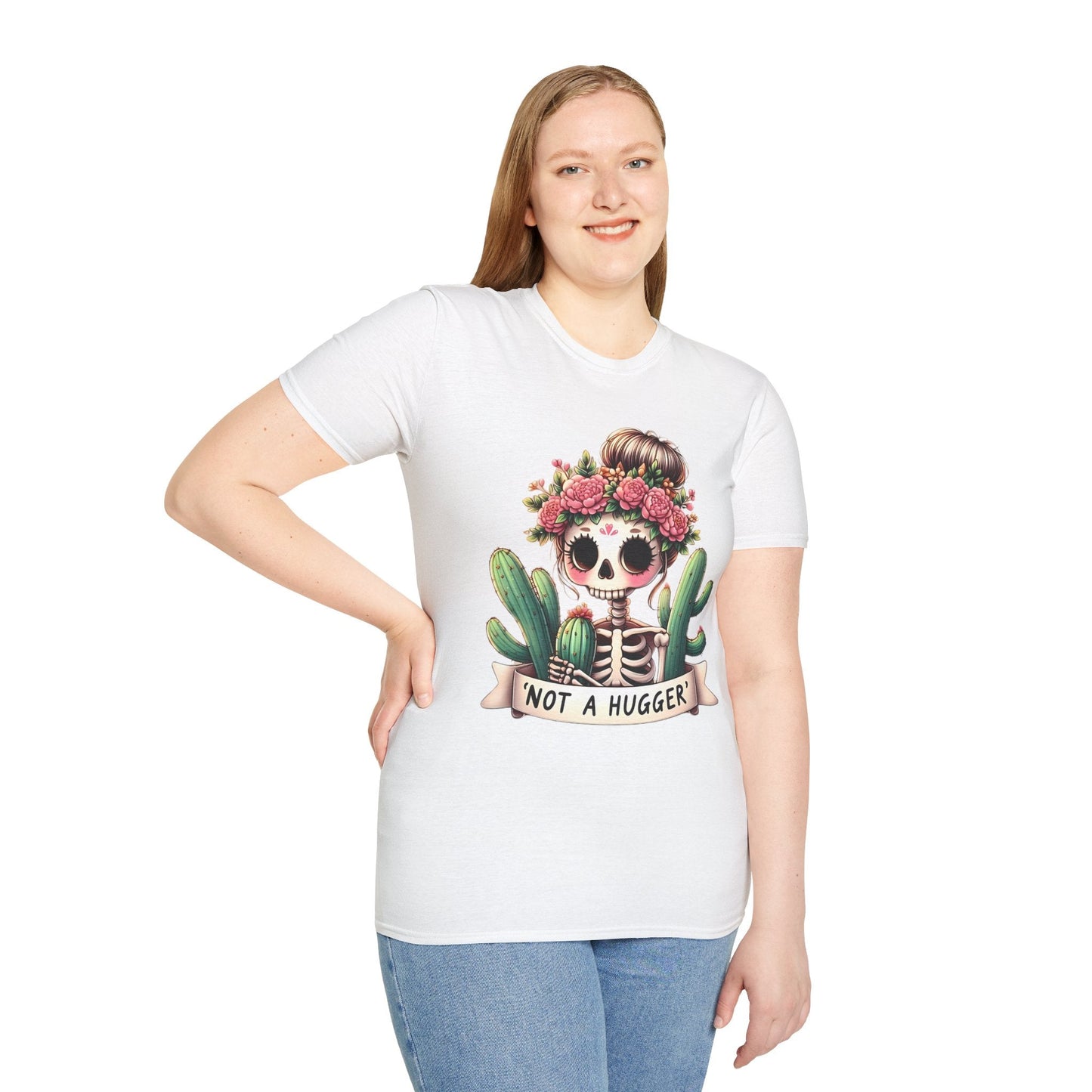 Skull Tee Shirt Unisex Skeleton Design Softstyle Cotton Tee Light Breathable Comfort Gildan 64000