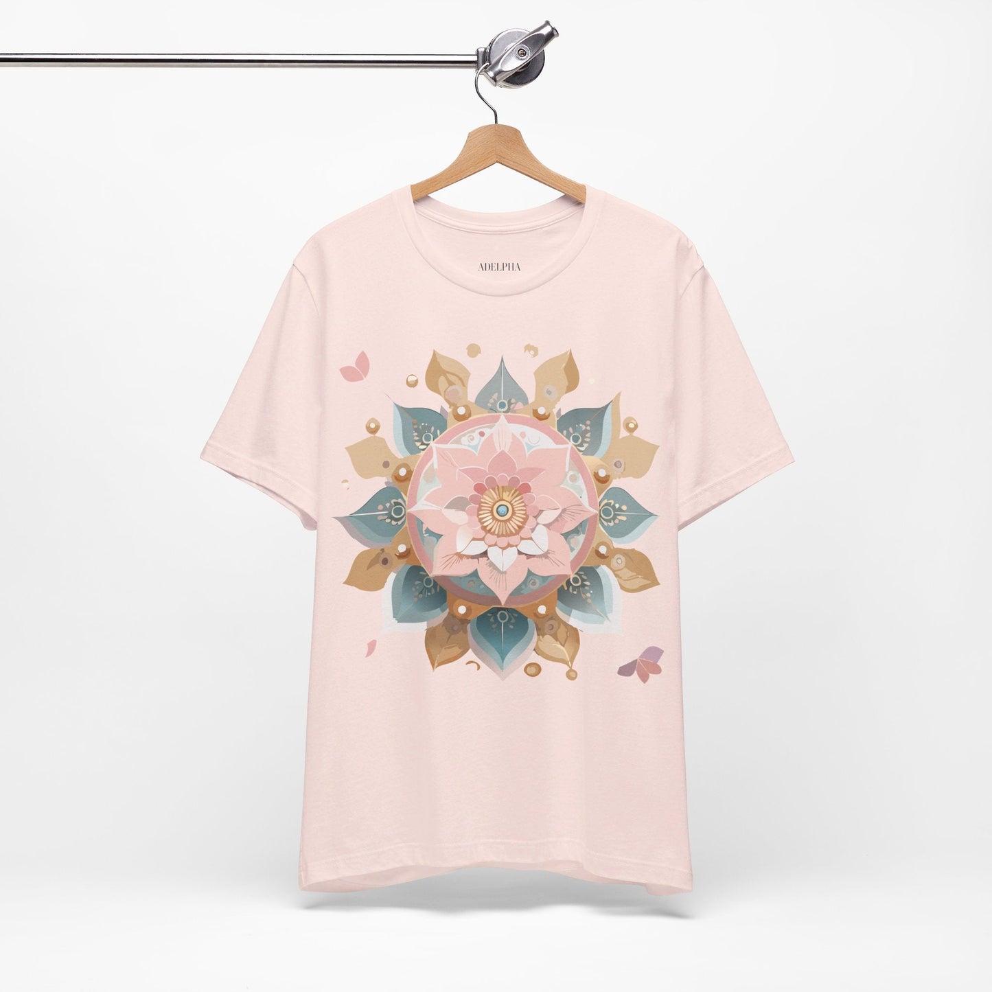 Mandala Shirt Unisex Graphic Tee By Adelpha With Vintage Inspired Artwork Short Sleeve Jersey