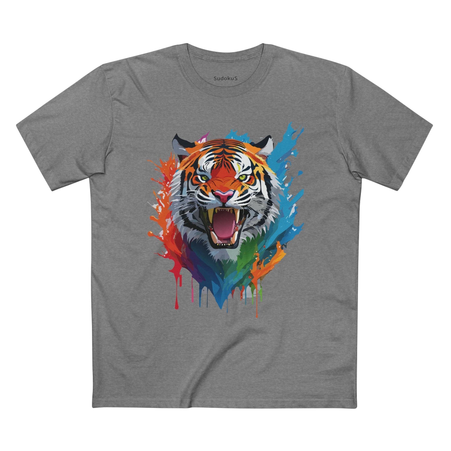 Tiger Graphic Unisex 100 Cotton Staple Tee with Animal Design Artwork 31