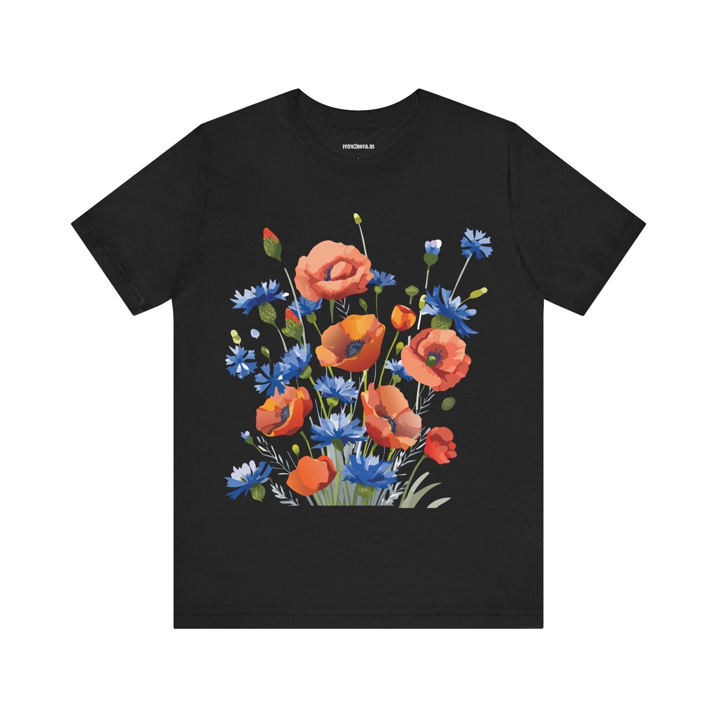 Unisex Floral Shirt Floral Print Tee Lightweight Breathable Fabric Short Sleeve Casual Wear