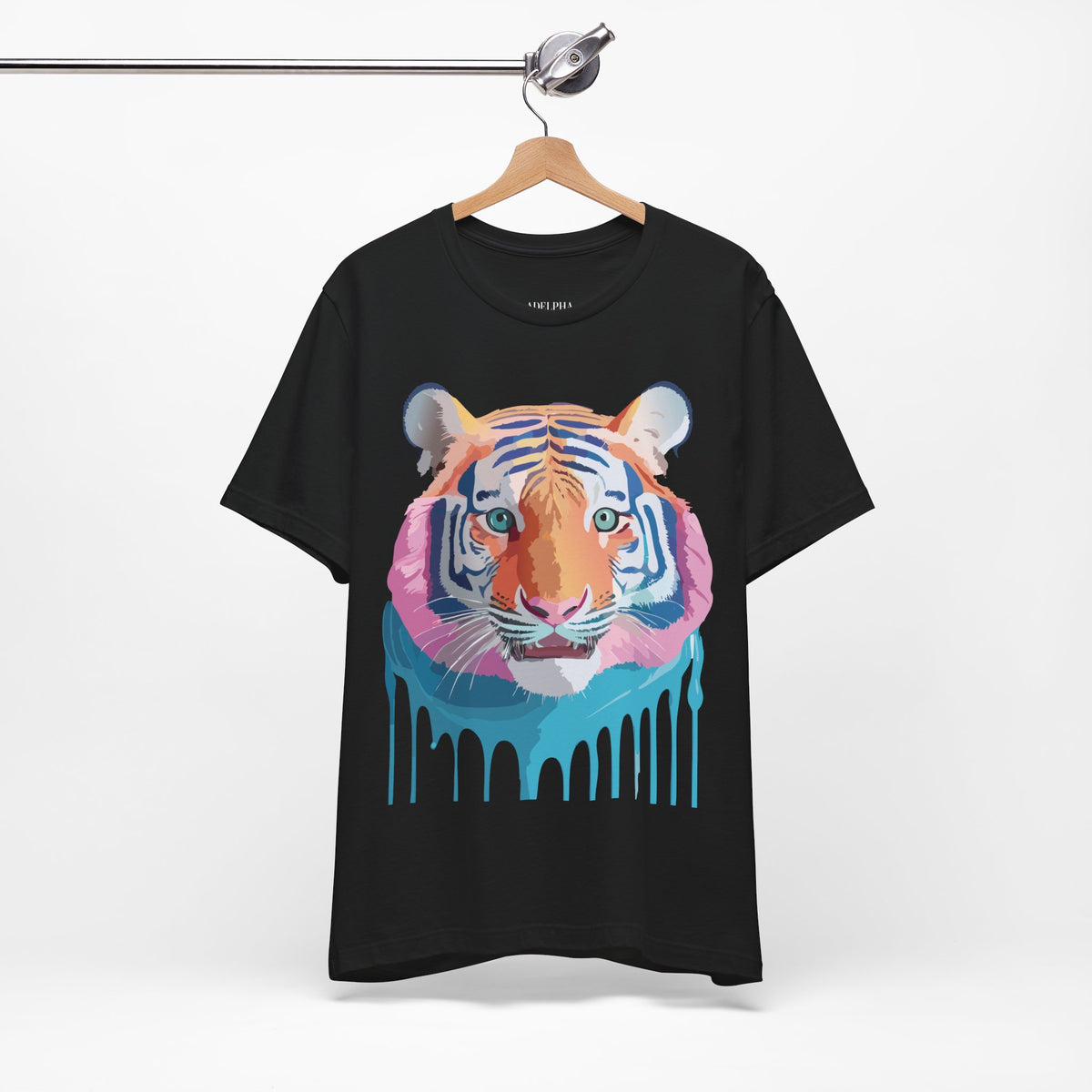 Tiger Graphic Unisex Cotton Bella+Canvas Tee with Art Animal Design e61