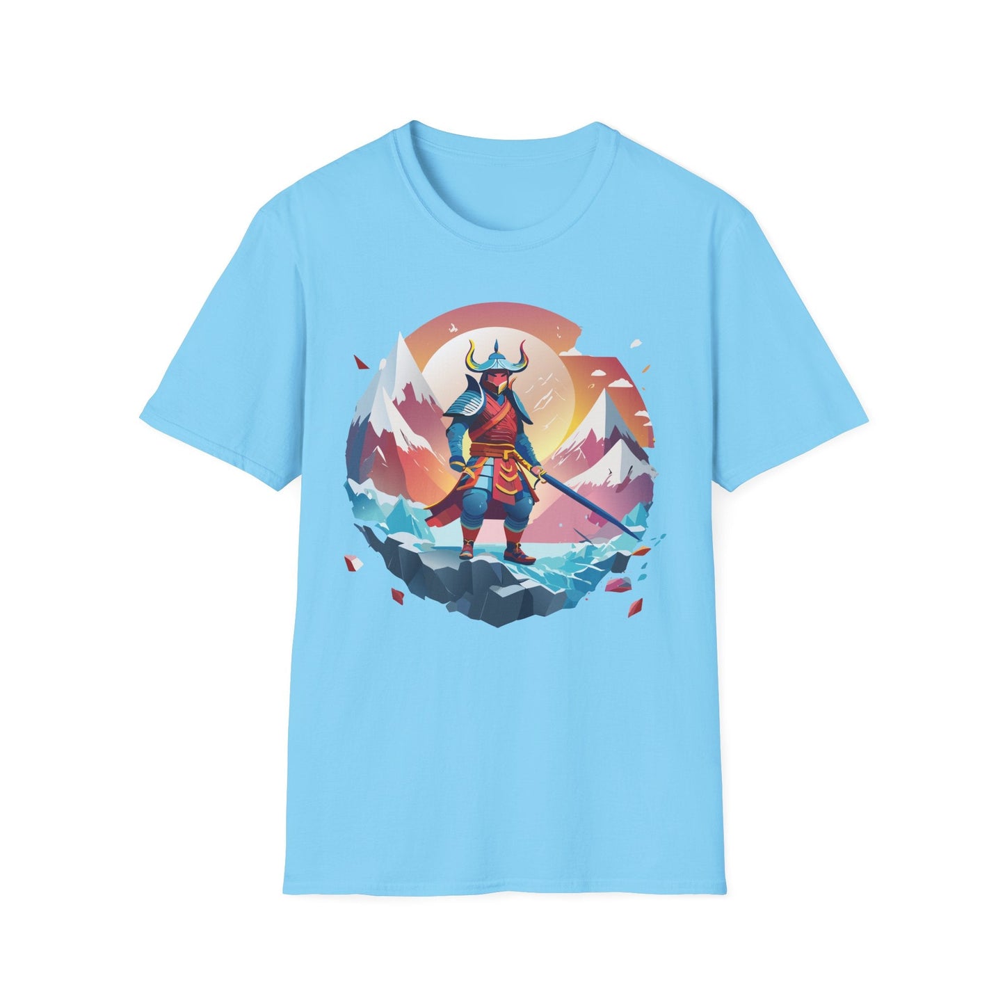 Samurai Style T Shirt Unisex Softstyle 64000 100 Percent Ring Spun Cotton Comfortable Tee
