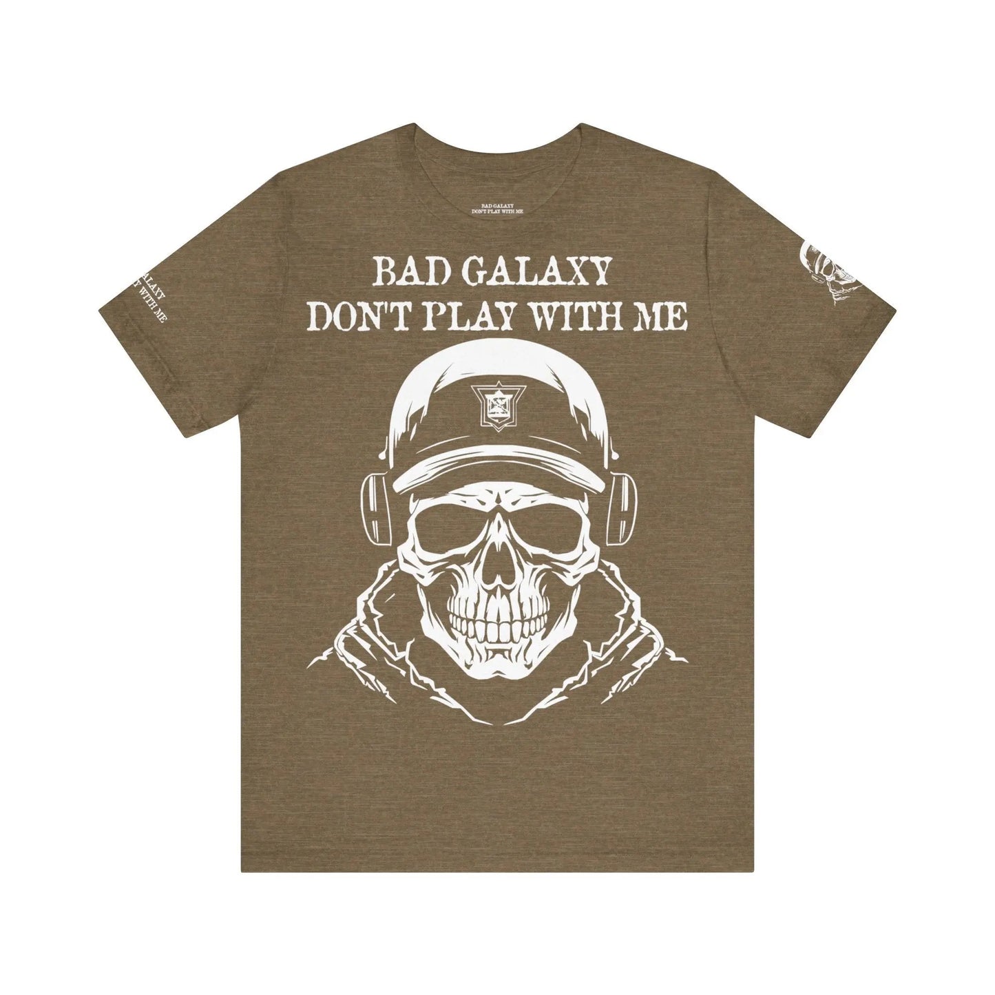 Bad Galaxy Skull T Shirt Made To Order 100 Percent Cotton Eco Friendly Inks USA Designed