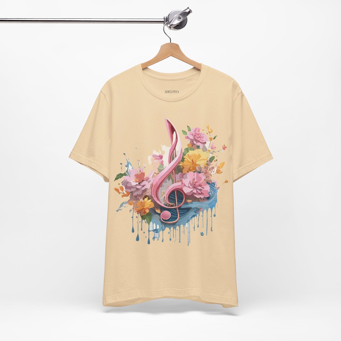 Music Graphic T Shirt Unisex Adelpha Vintage Inspired Art Design Tee Short Sleeve Premium Jersey