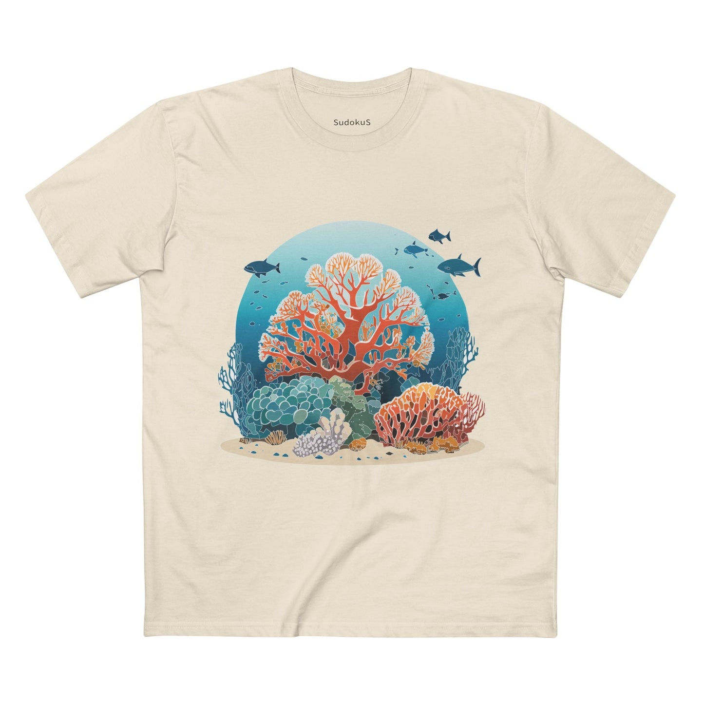 Ocean Coast Graphic Unisex 100 Cotton Staple Tee 3