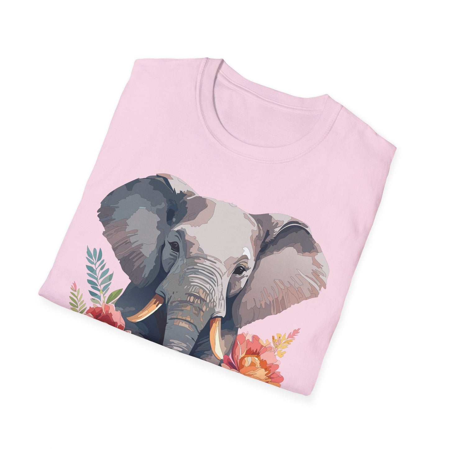 Elephant T Shirt Unisex Gildan Softstyle 64000 100 Percent Ring Spun Cotton Casual Tee