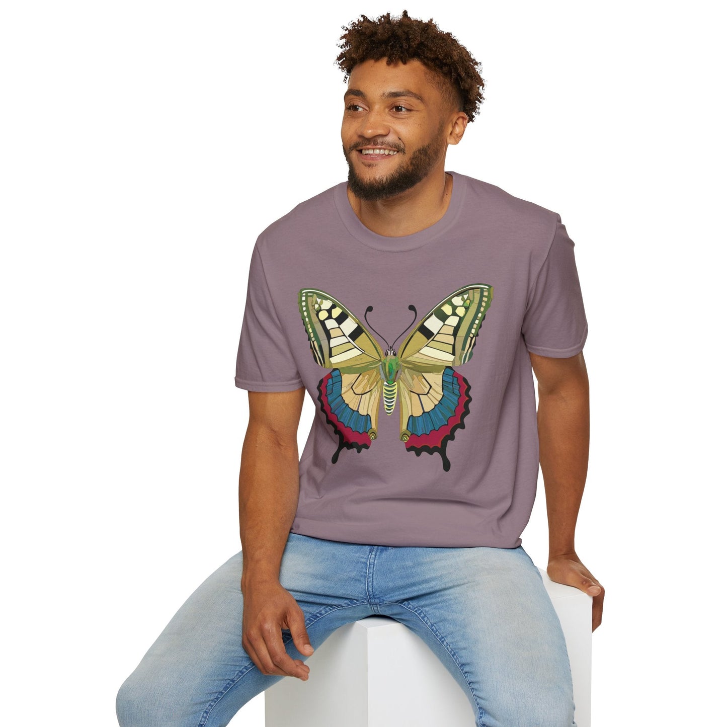 Butterfly T Shirt Unisex Monarch Design Soft Cotton Gildan 64000 Short Sleeve Tee