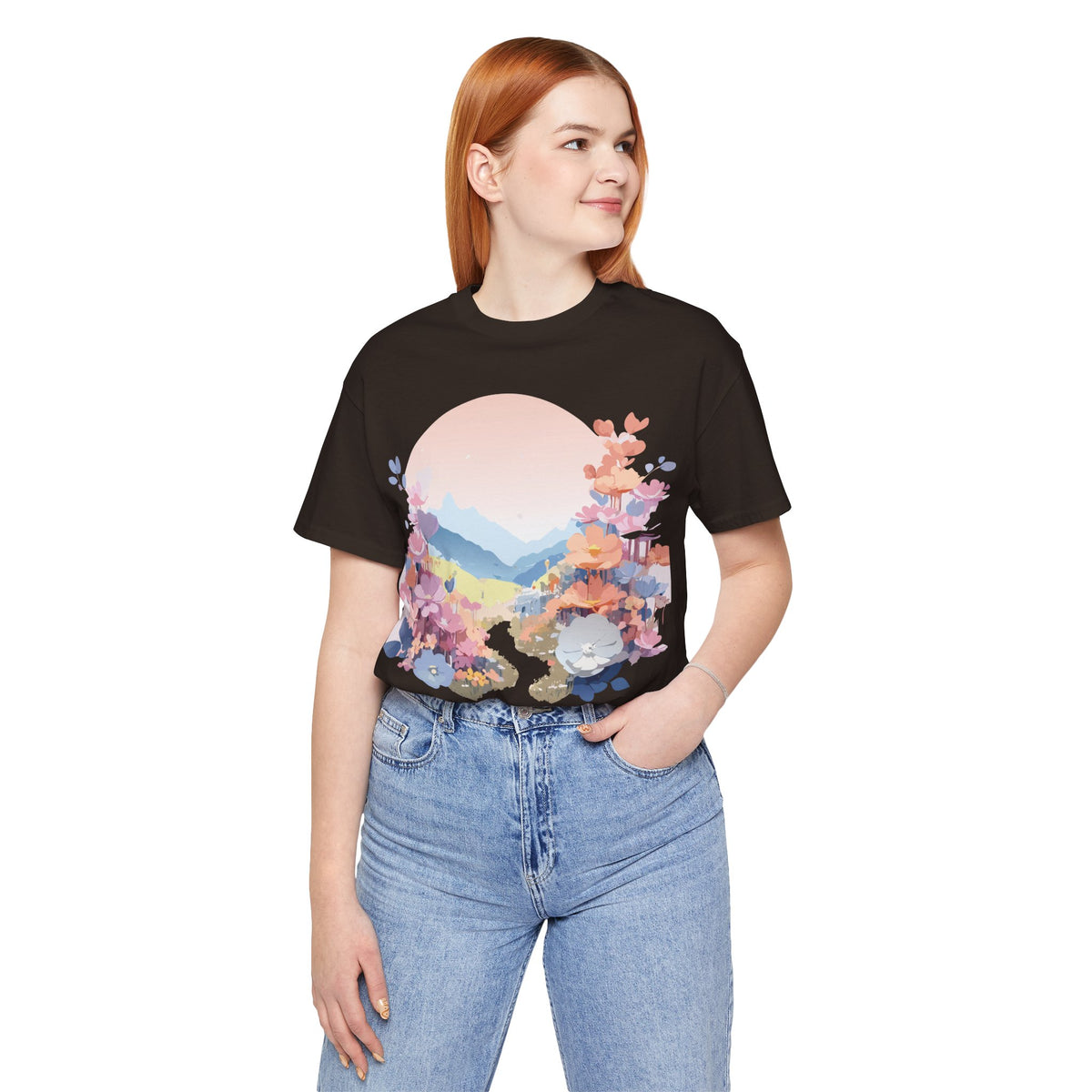 Floral Graphic Tee Shirt - Bella+Canvas Unisex 100 Cotton 43