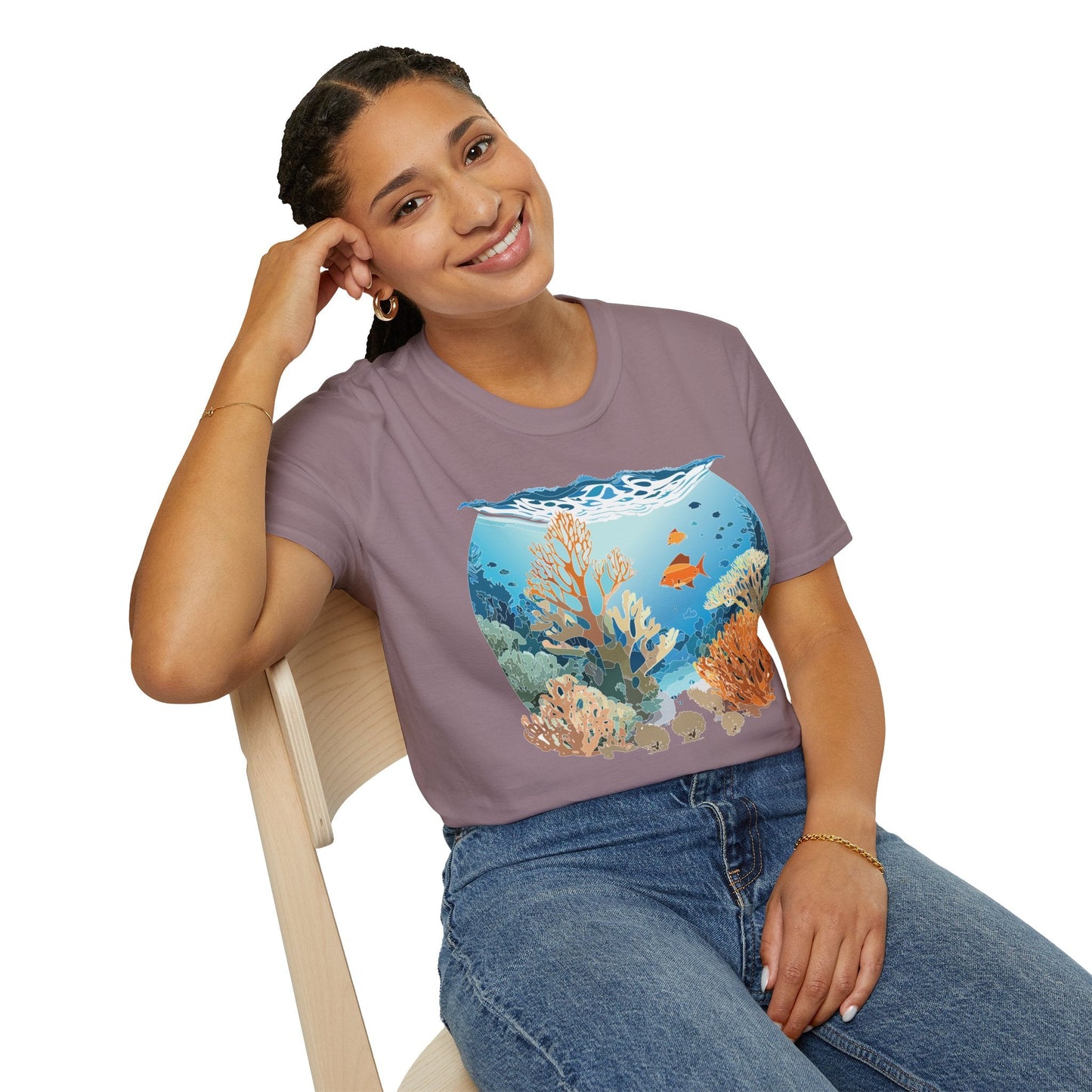 Ocean Tee Shirt Unisex Gildan Softstyle Cotton Tee Shirt 64000 Lightweight Breathable Comfort