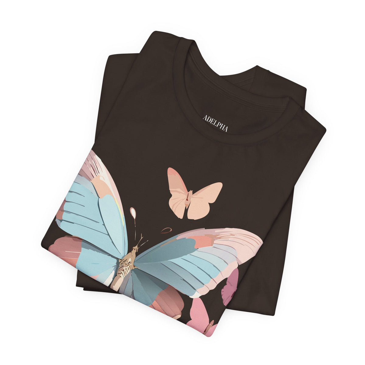 Butterfly Graphic Unisex Cotton Bella+Canvas Tee with Art Design n93