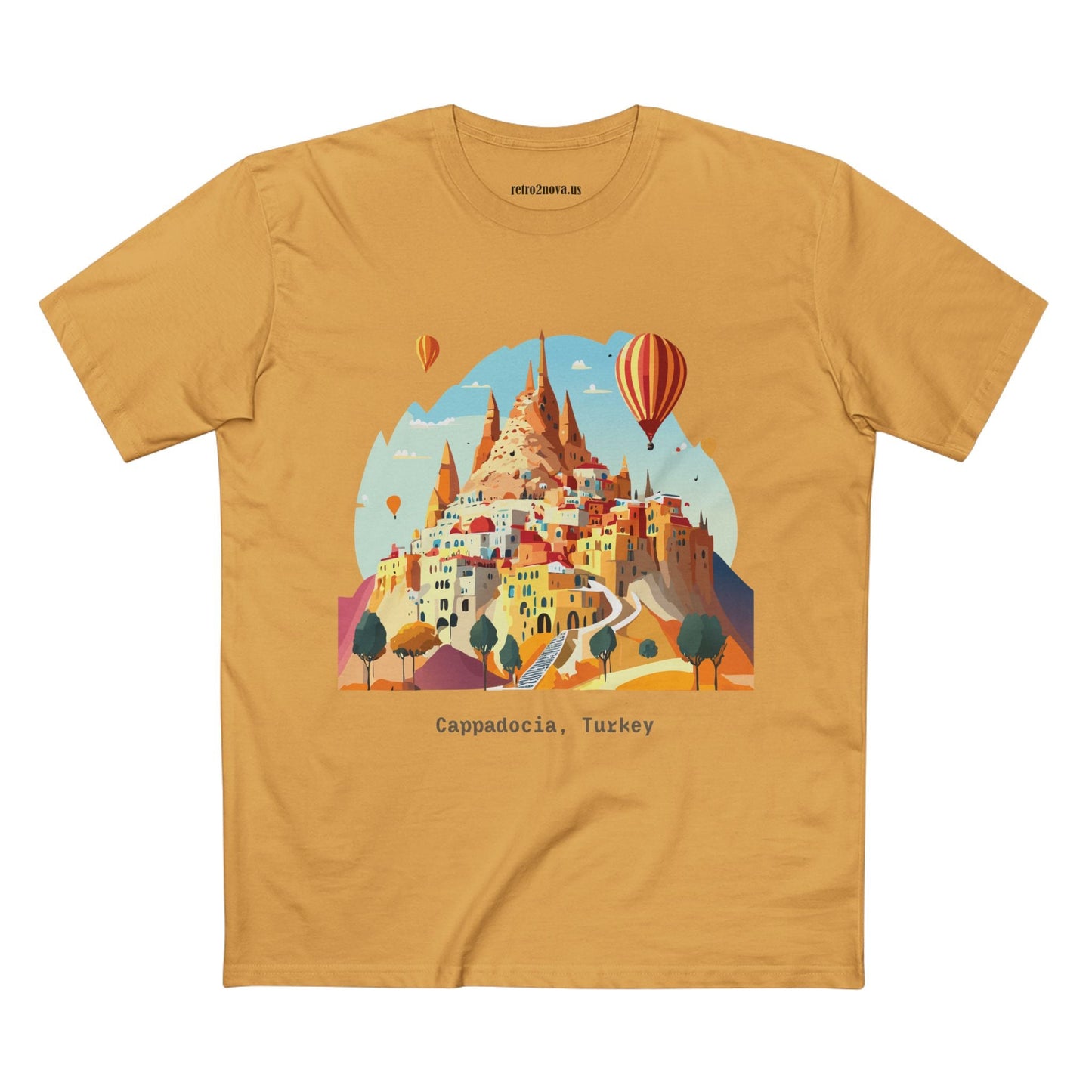 Travel Shirt Cappadocia Shirt Tourist Shirt Unisex Premium Cotton Tee Original Art Design Retro2Nova