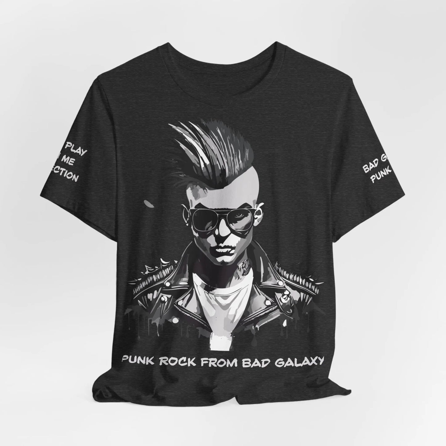 Punk Rock Tee Shirt From Bad Galaxy Made To Order 100 Percent Cotton USA Eco Friendly Inks