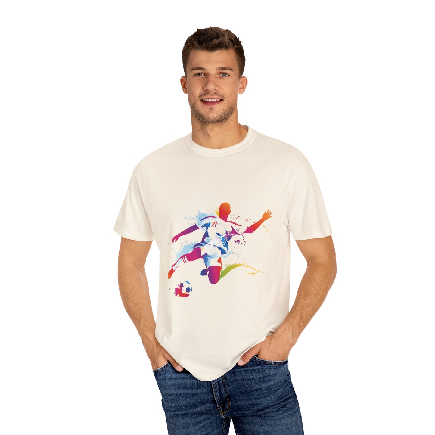 Unisex T-shirt with sports art design