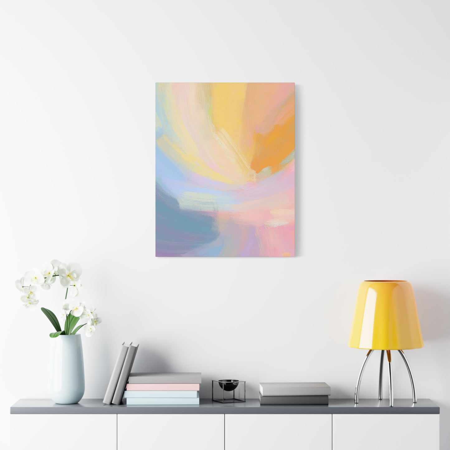 Abstract Pastel Painting Print Canvas 20x24,20x30,24x30 24x32,24x36,30x40 32x48,36x48,40x60 Pine-Wood Inner Frame ABS-95