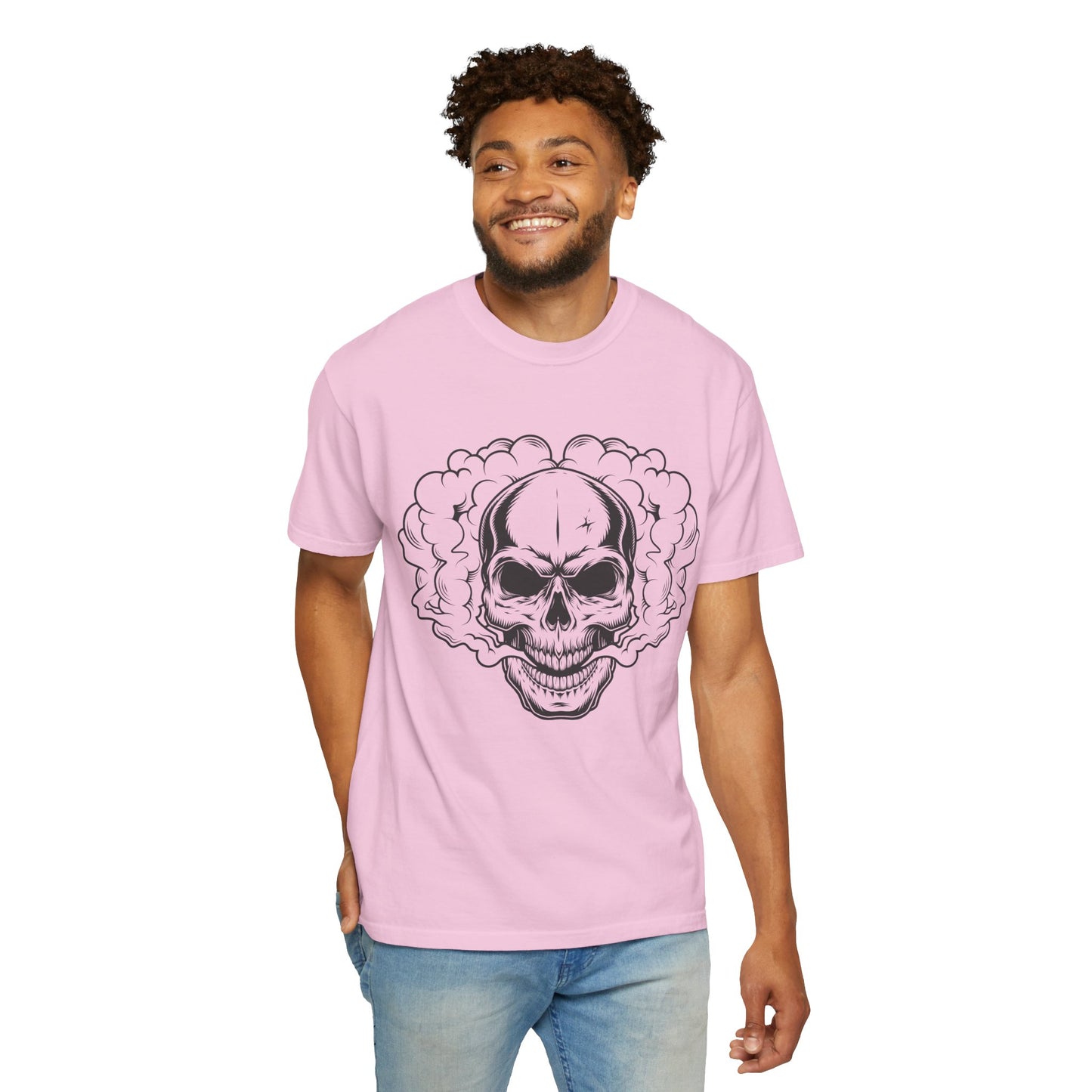 Unisex Cotton Tee Shirt with Skull