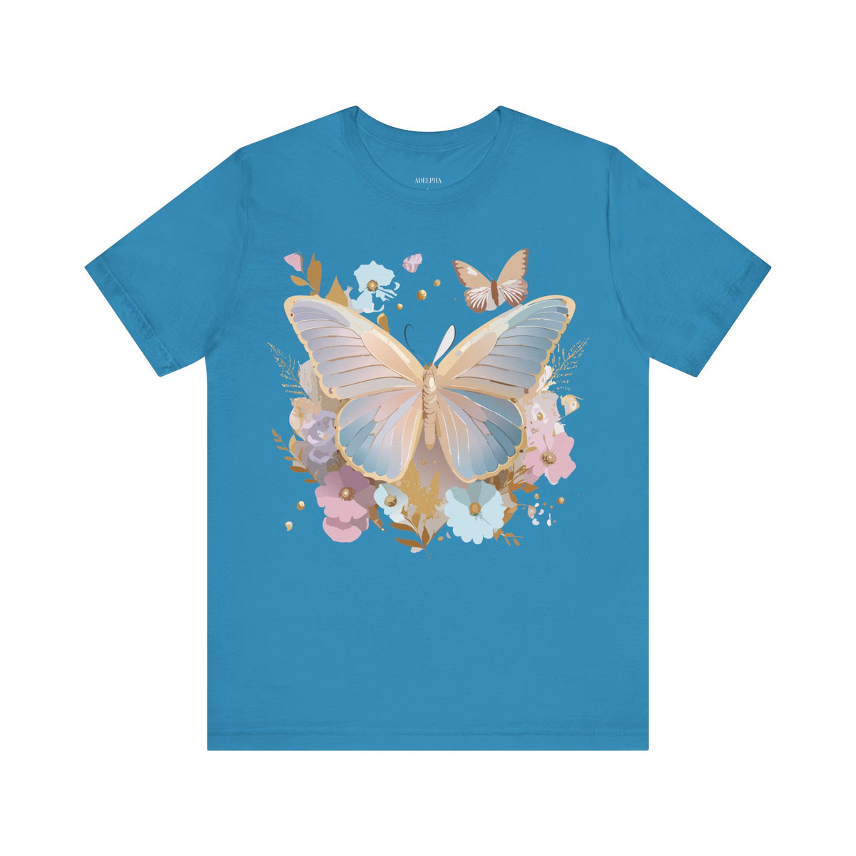 Butterfly Graphic Unisex Cotton Bella+Canvas Tee with Art Design n72