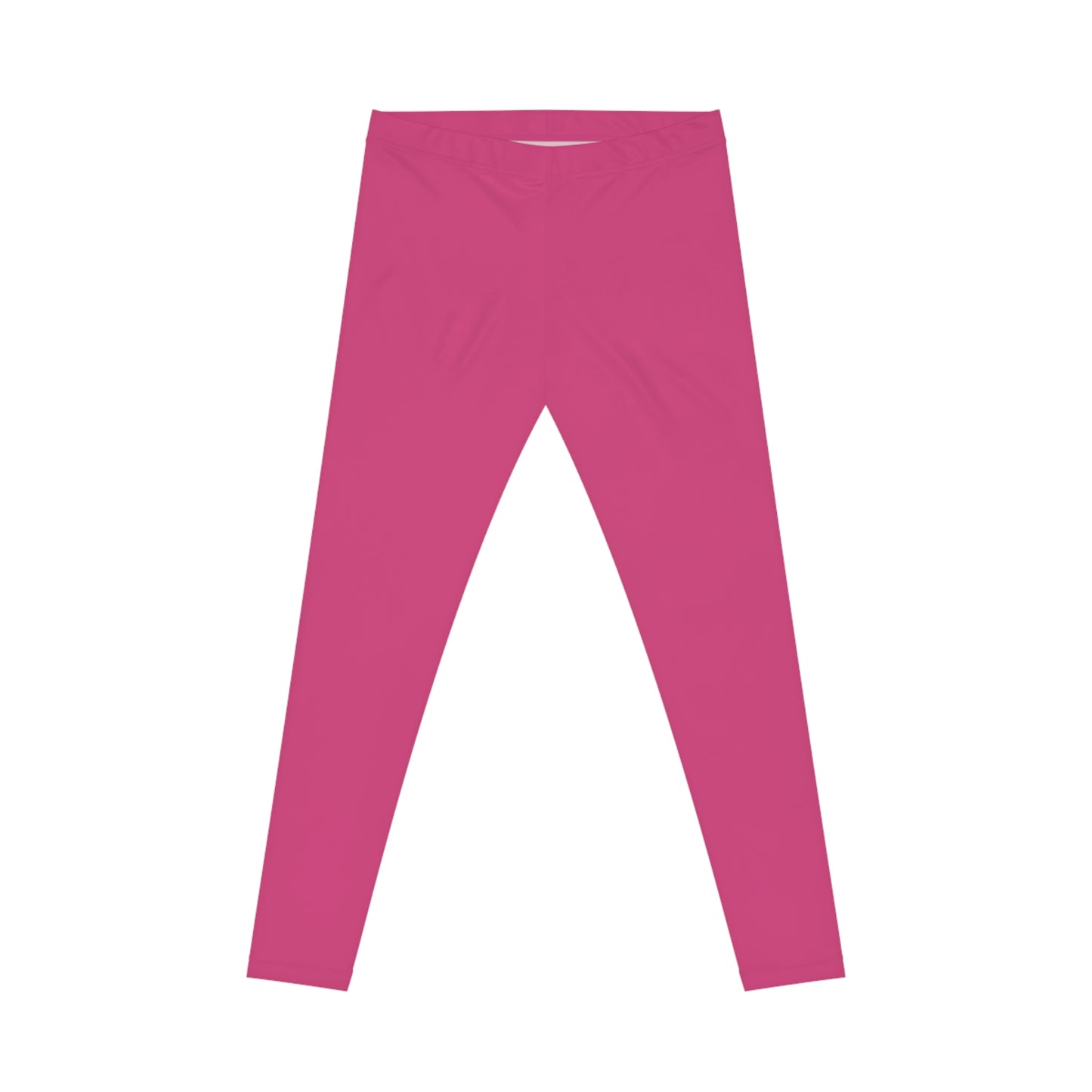 Rose Punch Color Women's Poly-Span Casual Leggings XS-2XL