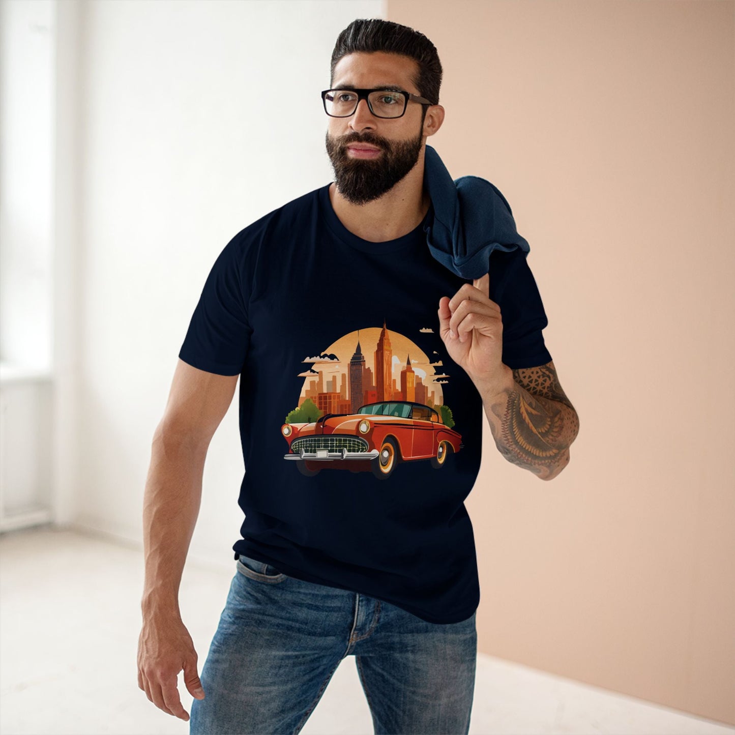 Retro Car Shirts Vintage Car Shirts RC1 Unisex Premium Cotton Tee With Original Art Design