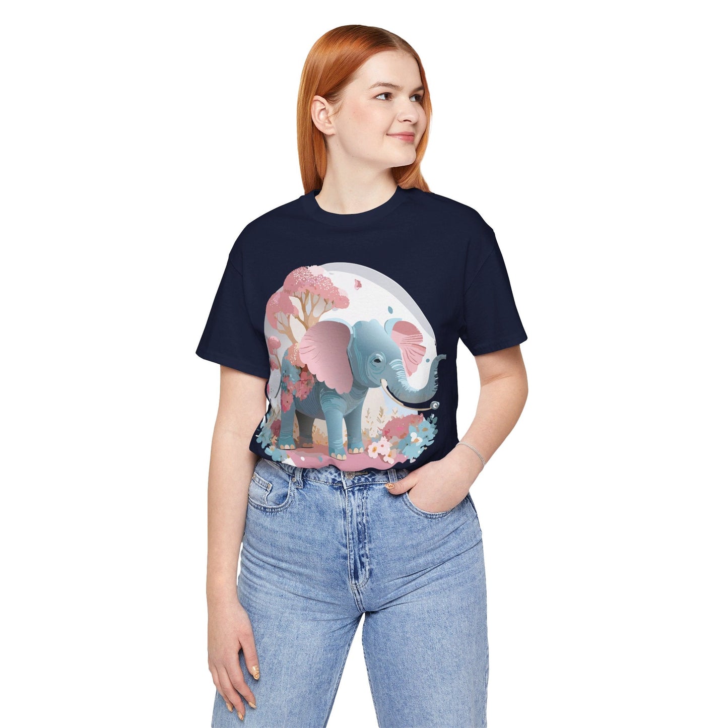 Adelpha Graphic Tee Unisex Vintage Inspired Artwork Elephant Short Sleeve Shirt Premium