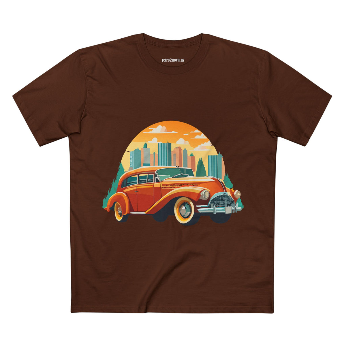 Retro Car Vintage Graphic Tee Staple Unisex 100 Cotton Tee Shirt - RC-19