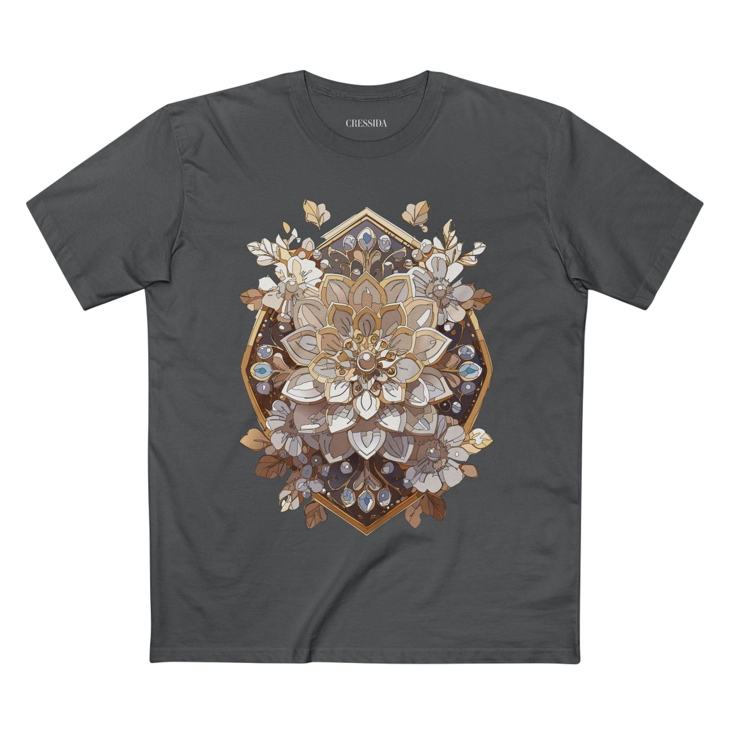 Floral Graphic T-Shirt Unisex 100 Cotton Art Design with Antique Flowers Tee 15