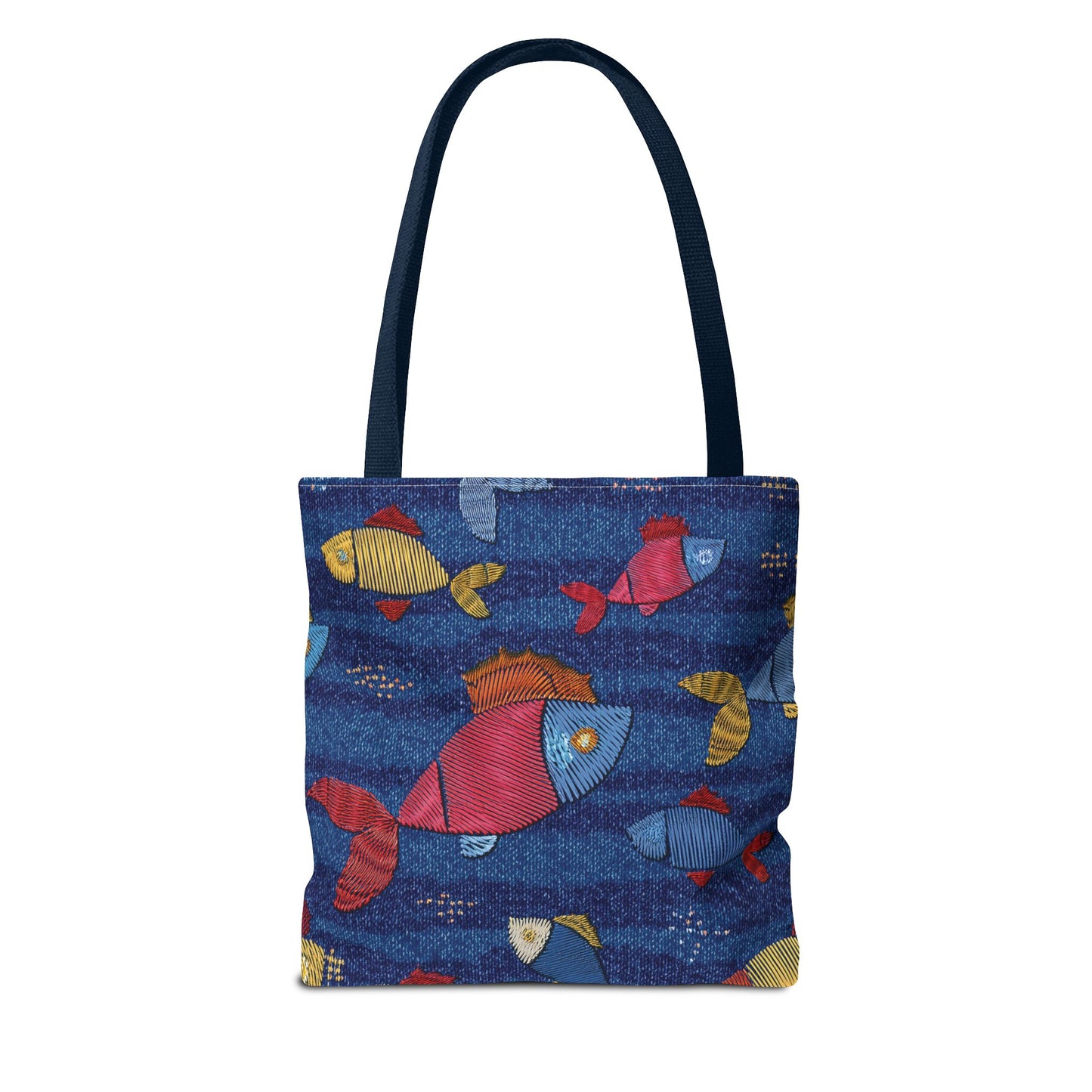 Denim Fabric Imitation Print Unisex Canvas Bag Poly Spun 3 Sizes Tote Bag 193-4