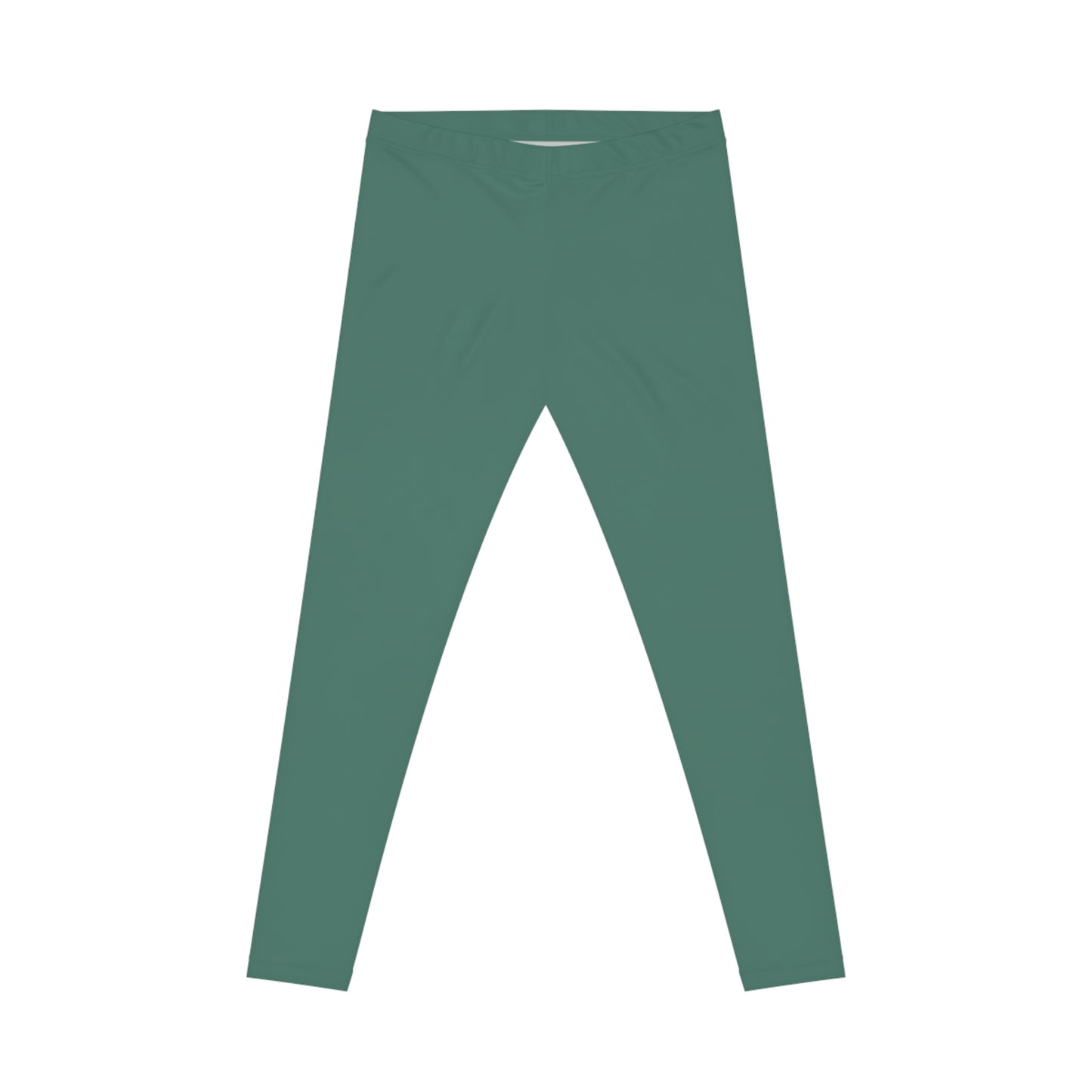 Deep Teal Color Women's Poly-Span Casual Leggings XS-2XL