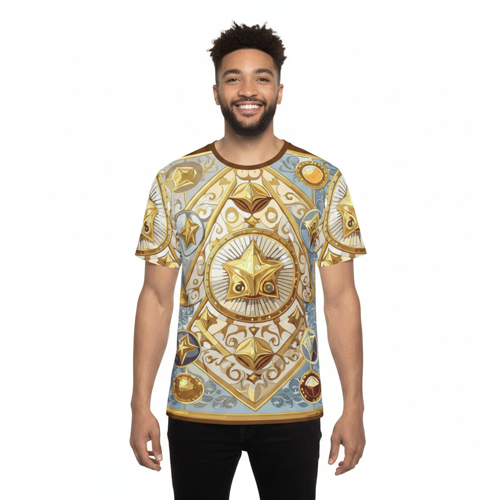 Unisex Poly T-Shirt with Abstract Graphic Design Print