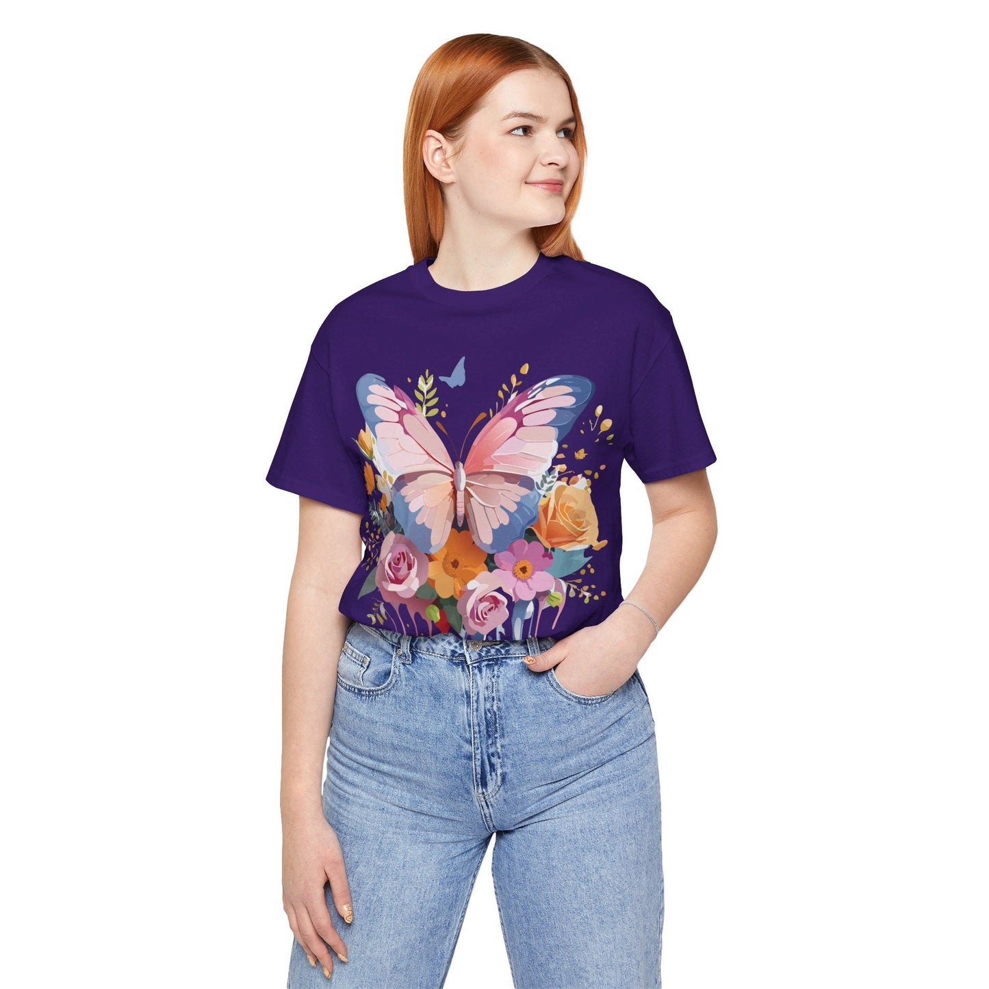 Butterfly Graphic Tee Unisex Short Sleeve Jersey Shirt By Adelpha
