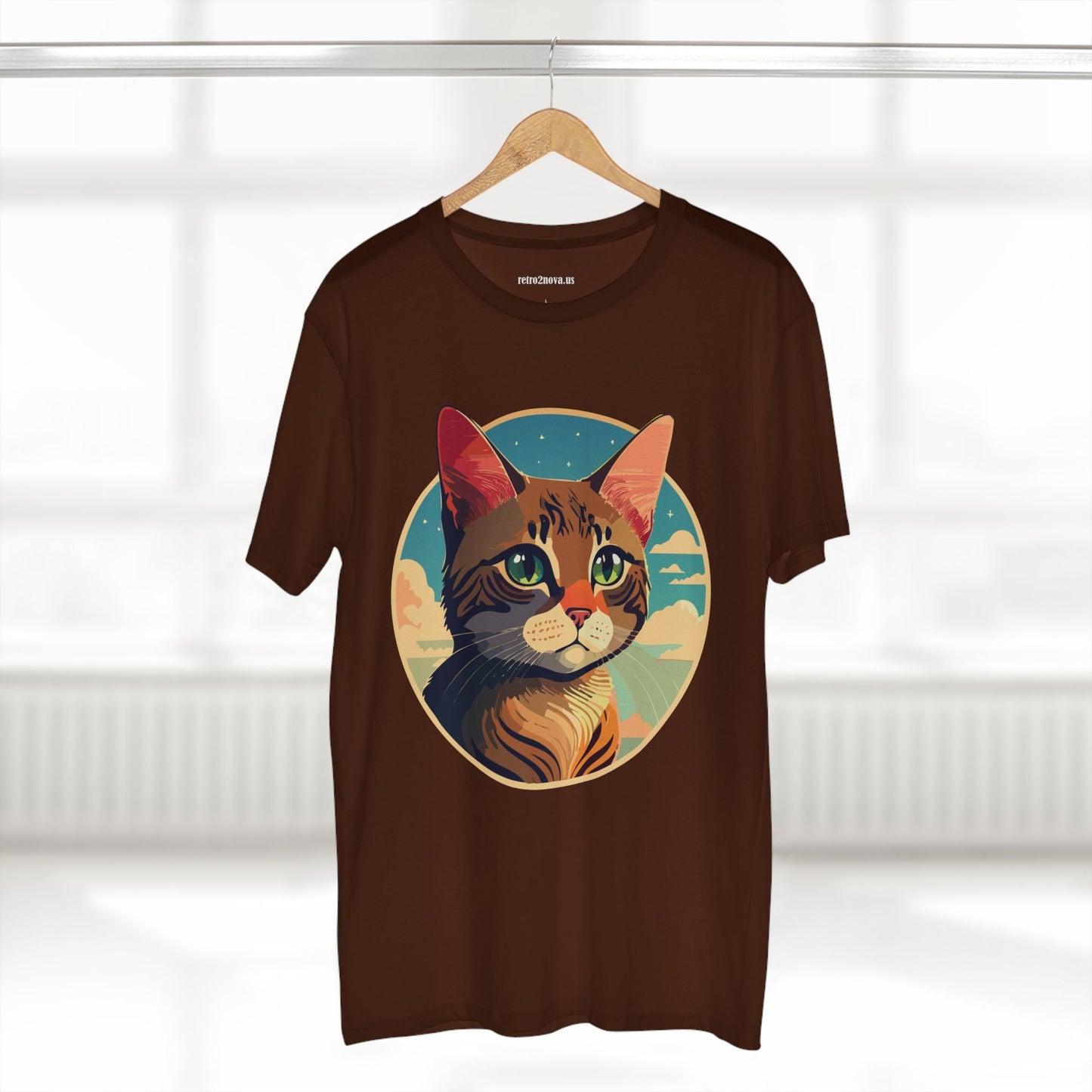 Animals Shirt Cat Design Unisex Premium Cotton Tee With Original Art From Retro2Nova Collection Exclusive Edition