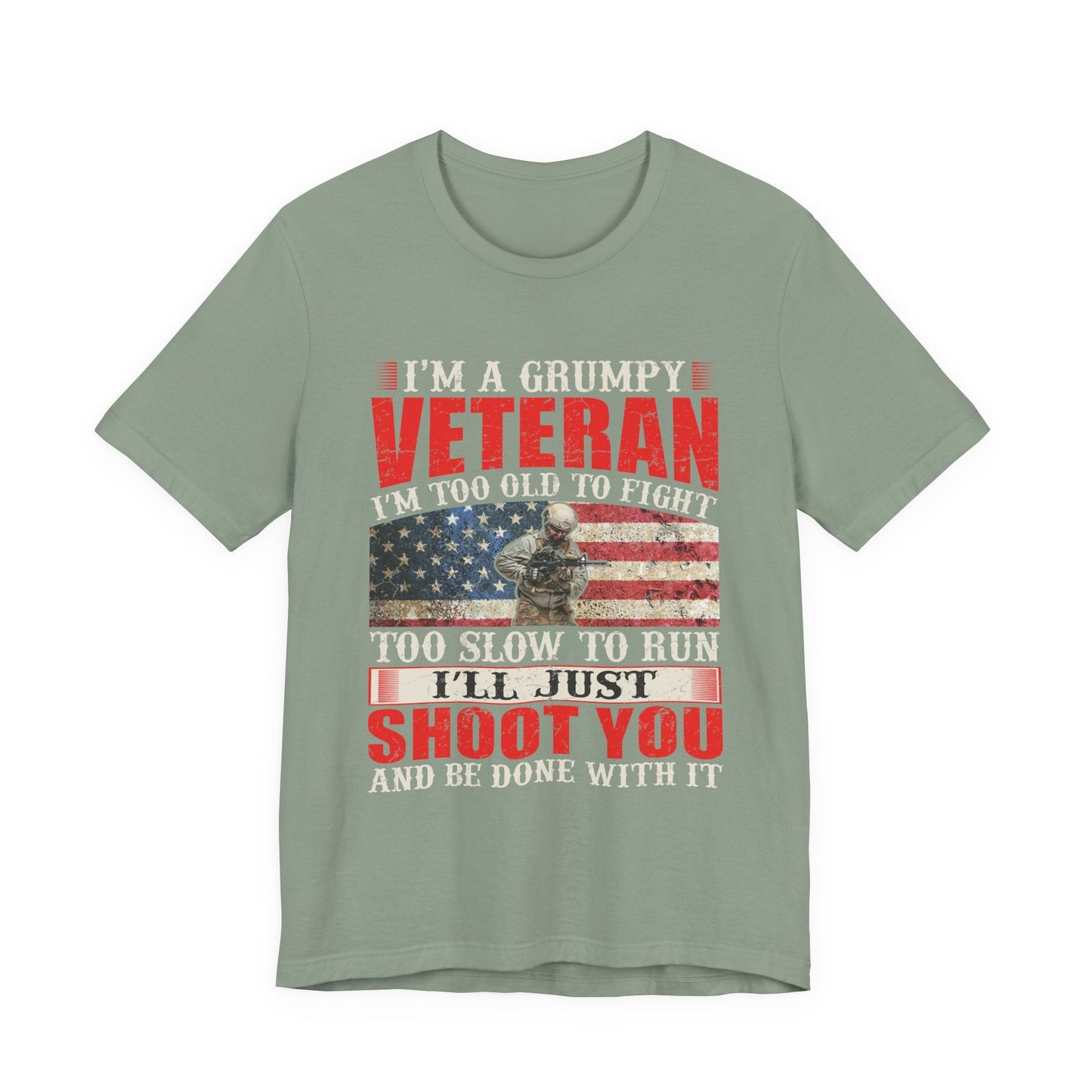 Army Veteran Patriotic Graphic Design Unisex Cotton T-Shirt v38