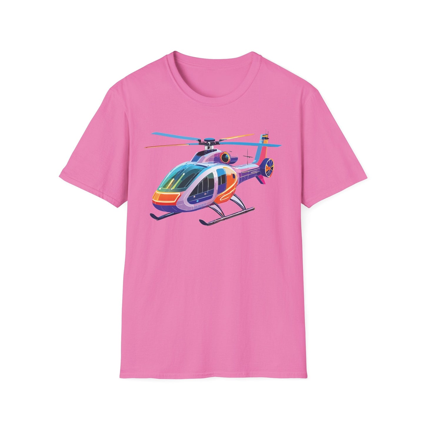 Chopper Helicopter Graphic Unisex Cotton Softstyle Short Sleeve Tee 7