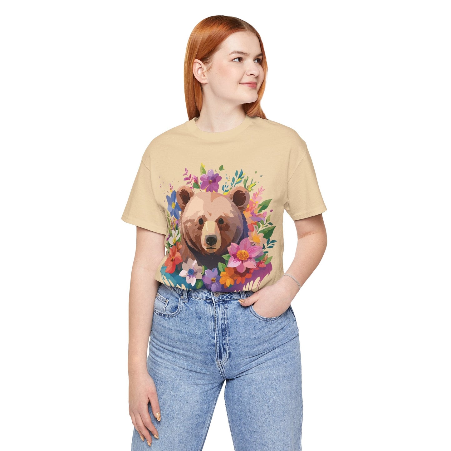 Bear Graphic Tee Adelpha Unisex Vintage Inspired Short Sleeve Shirt