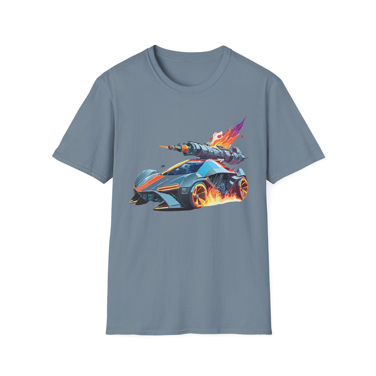 Car Graphic Unisex Cotto Softstyle Art Design with Hot Wheels Artwork Tee 5