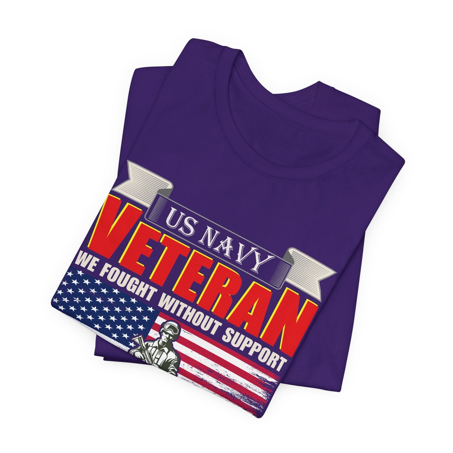 Army Veteran Patriotic Graphic Design Unisex Cotton T-Shirt v42