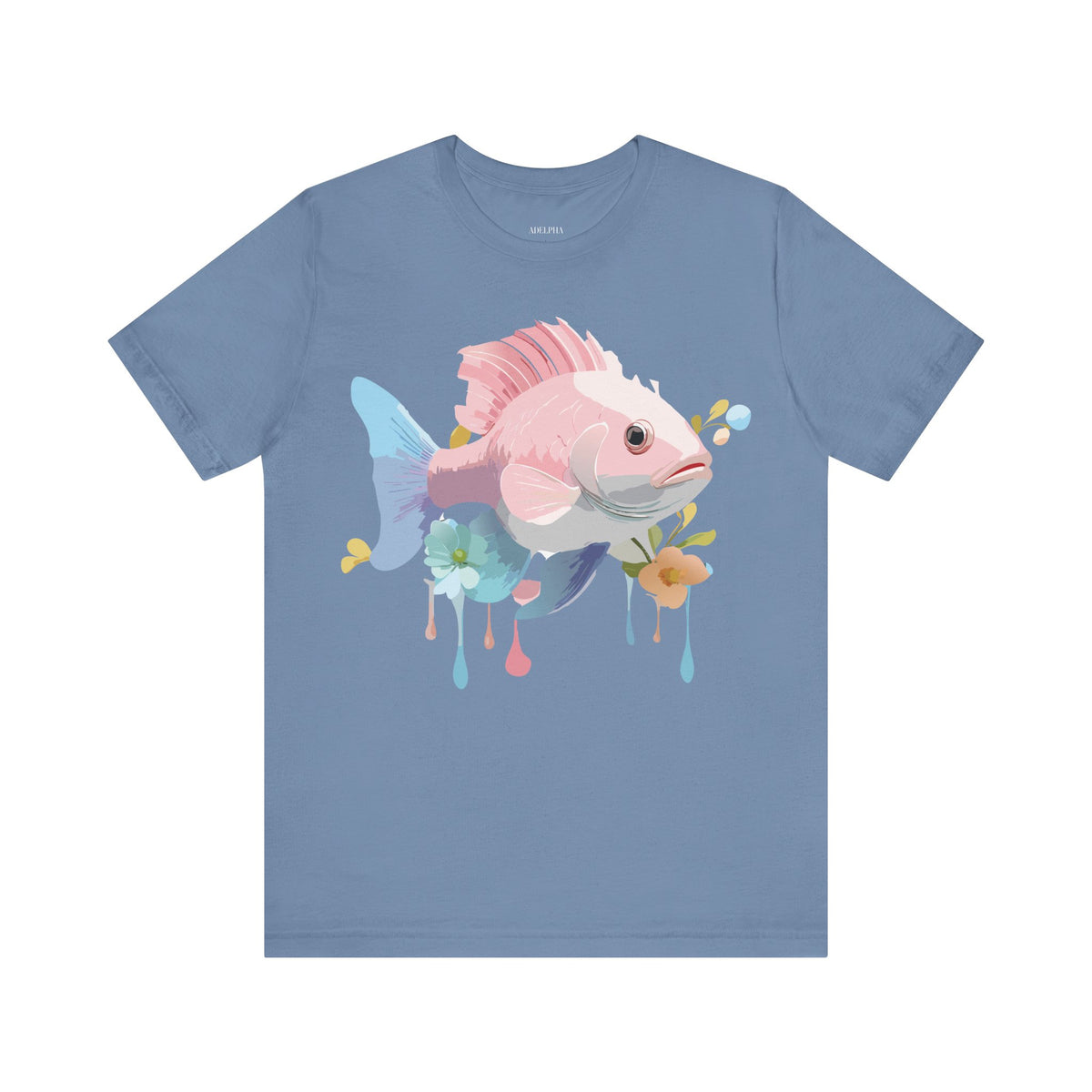 Fish Graphic Design Tee Bella+Canvas Unisex 100 Cotton Tee Shirt a107