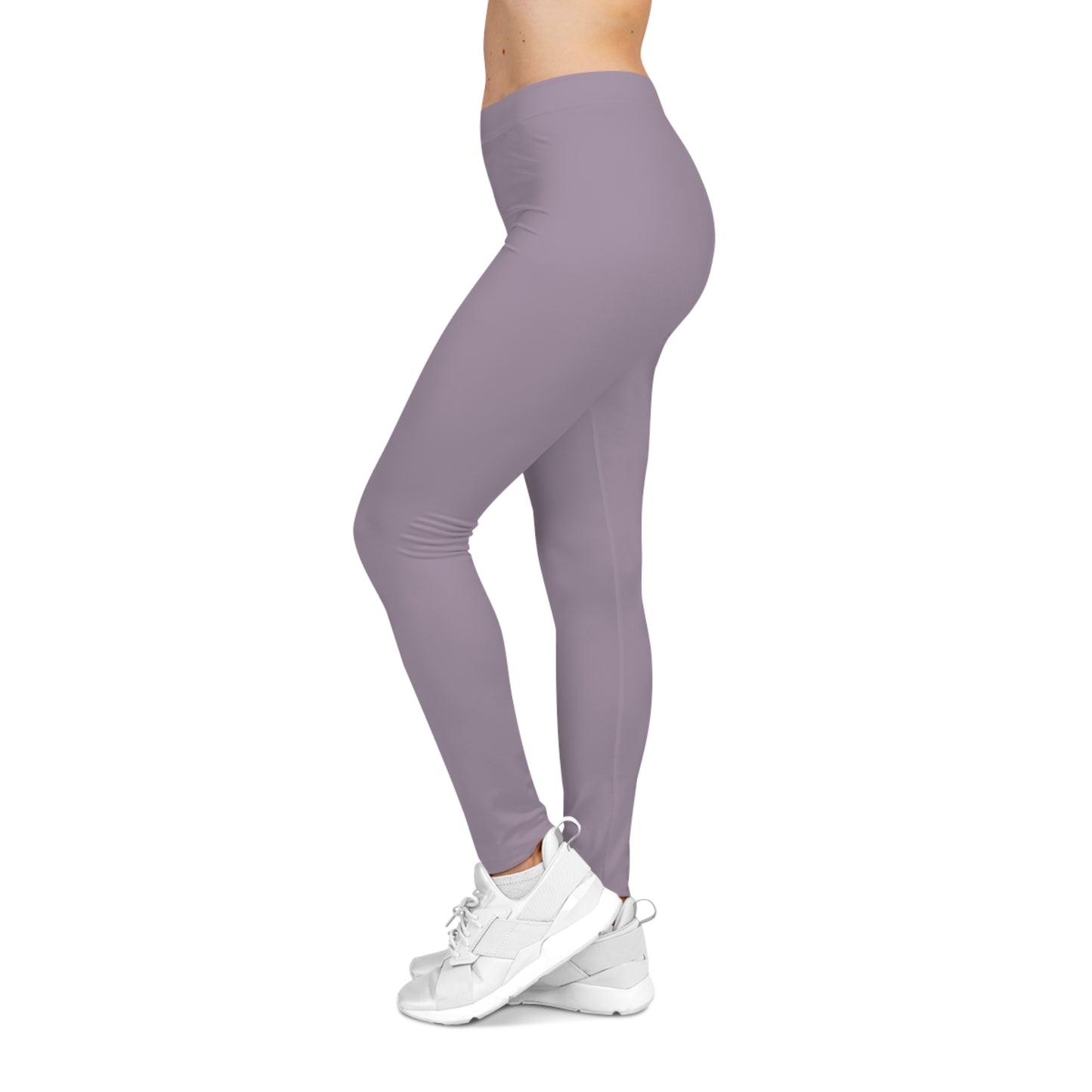 Mauve Ash Color Women's Poly-Span Casual Leggings XS-2XL