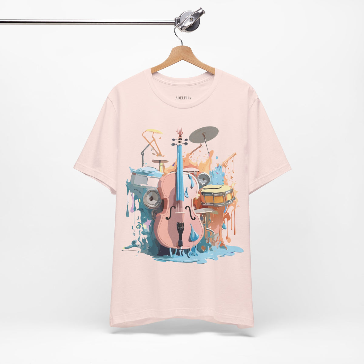 Music Graphic Unisex Cotton Bella+Canvas Tee with Art Design m117