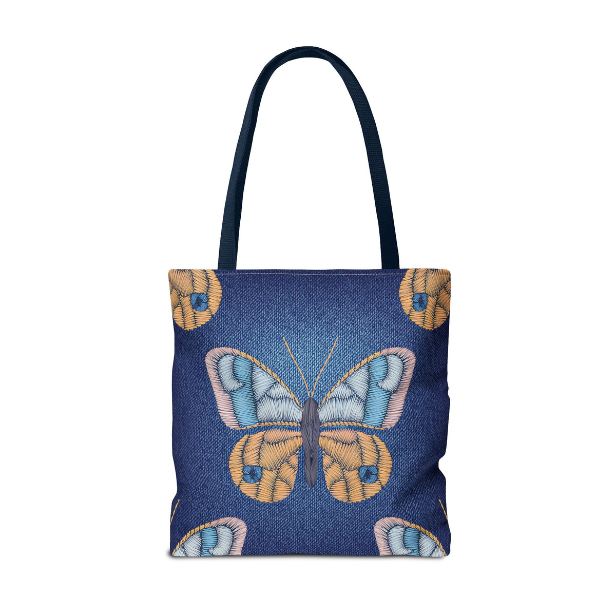 Denim Fabric Imitation Print Unisex Canvas Bag Poly Spun 3 Sizes Tote Bag 175