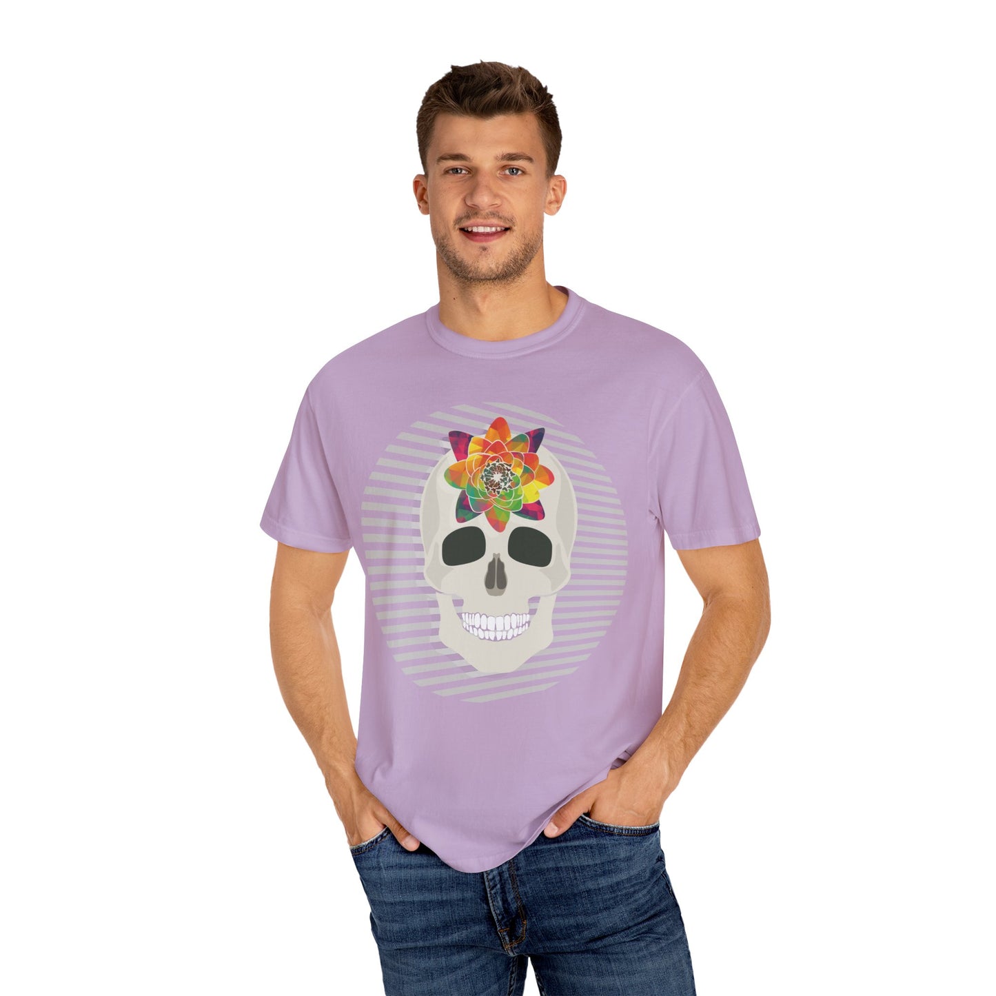 Unisex Cotton Tee Shirt with Skull