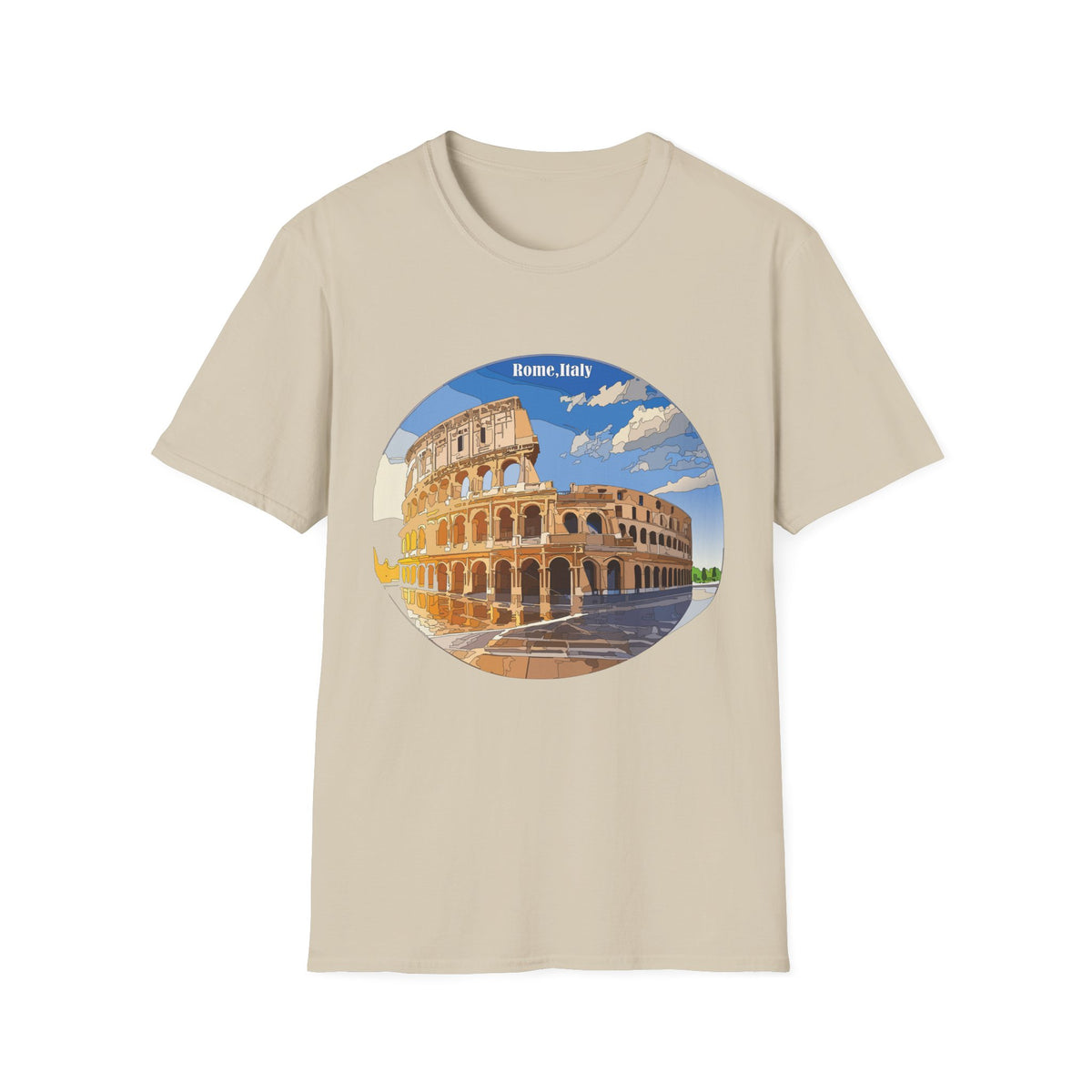 Colosseum Rome Illustration T-Shirt | Rome Italy Travel Souvenir