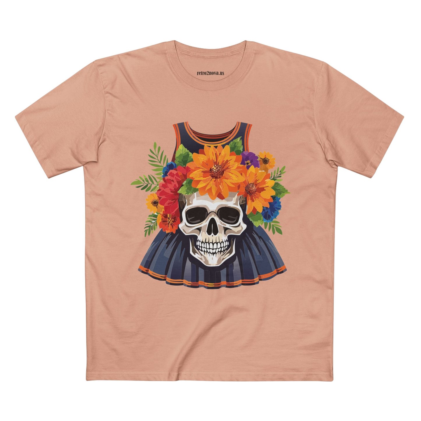 Skull Skeleton Shirt Unisex Premium Cotton Art Tee Original Design By Retro2Nova SS14